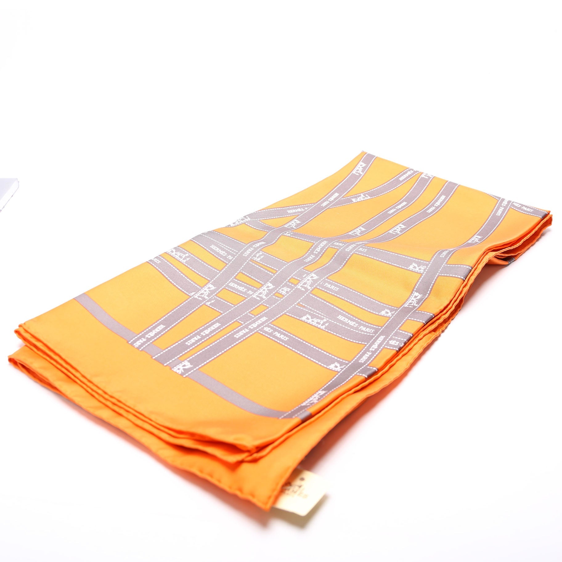 Bolduc 90CM Silk Scarf Orange