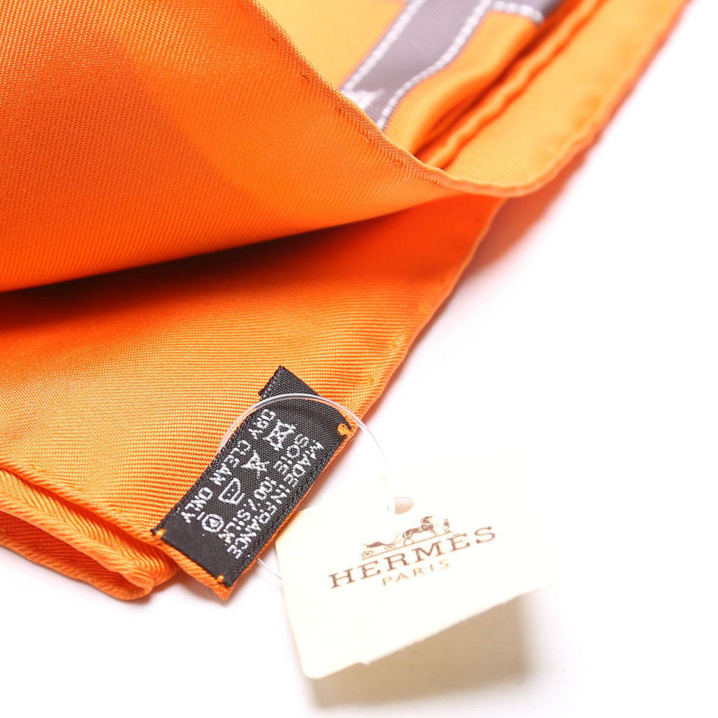 Bolduc 90CM Silk Scarf Orange
