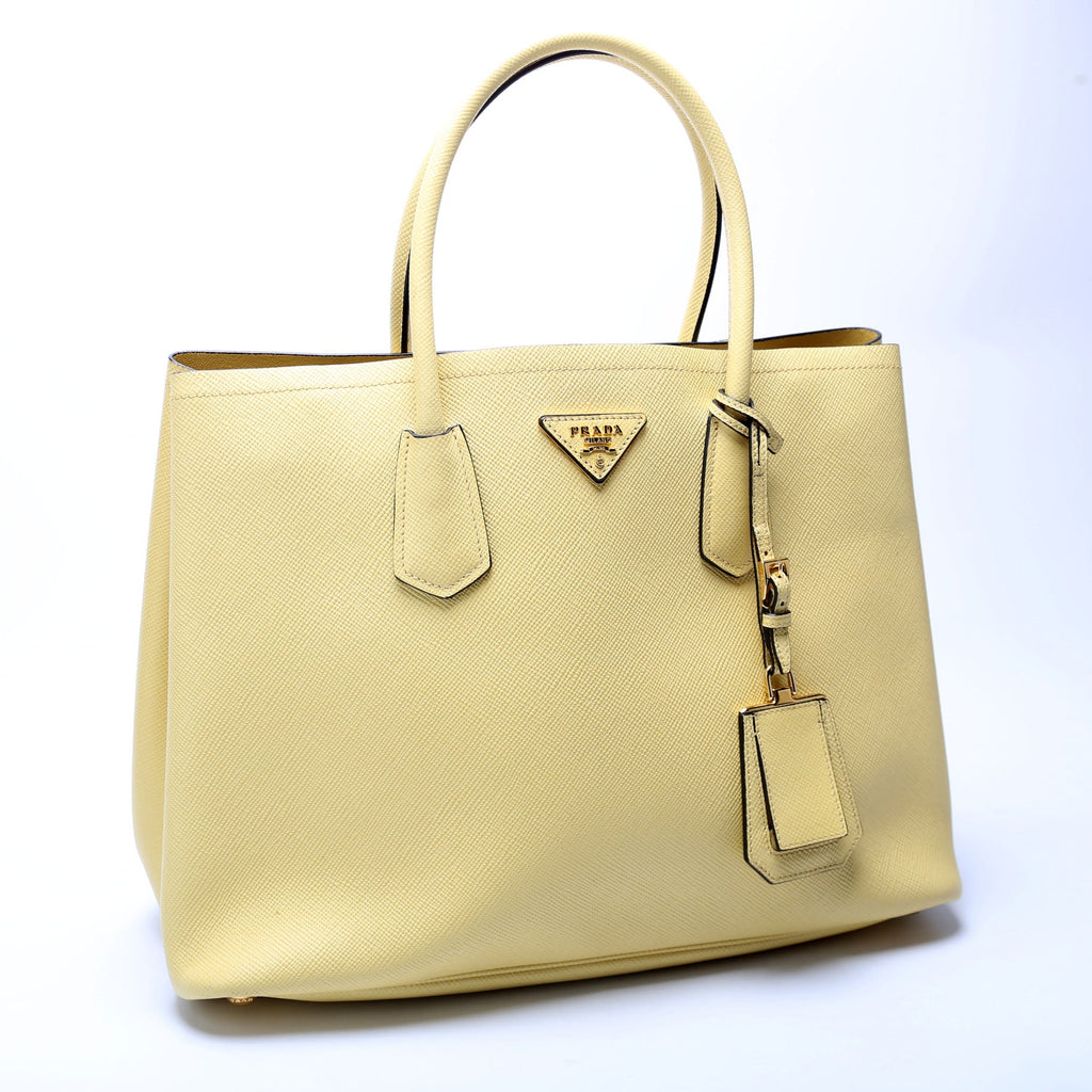 Saffiano Cuir Double Large Yellow