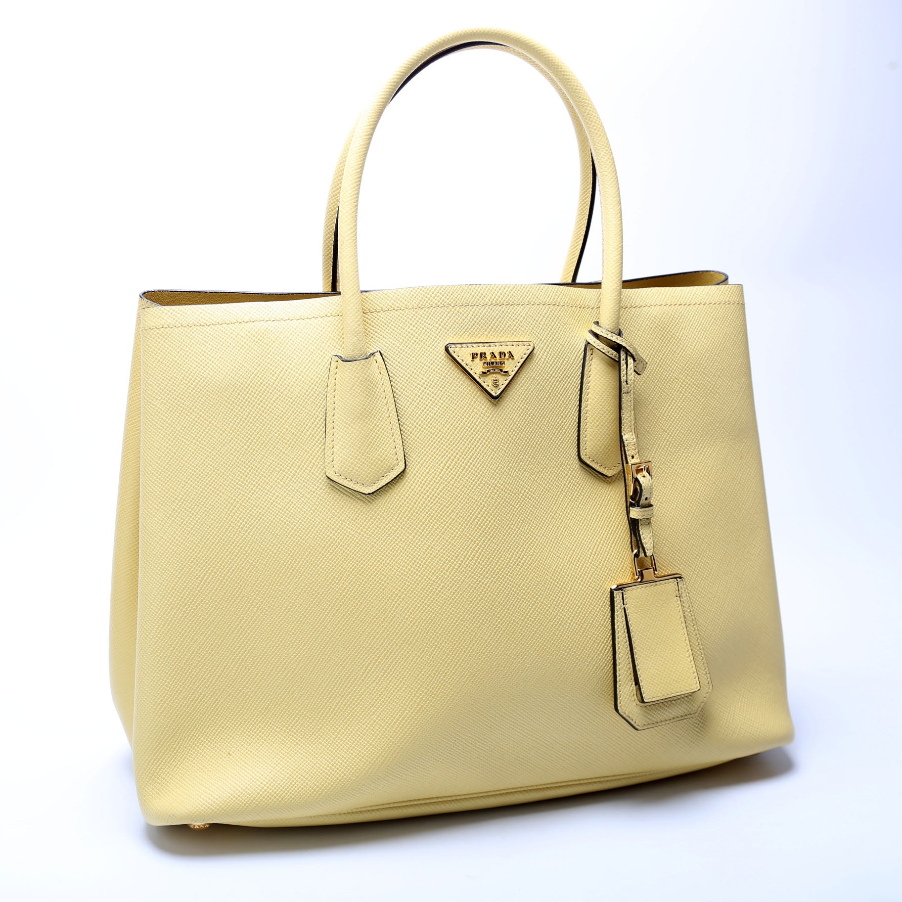 Saffiano Cuir Double Large Yellow