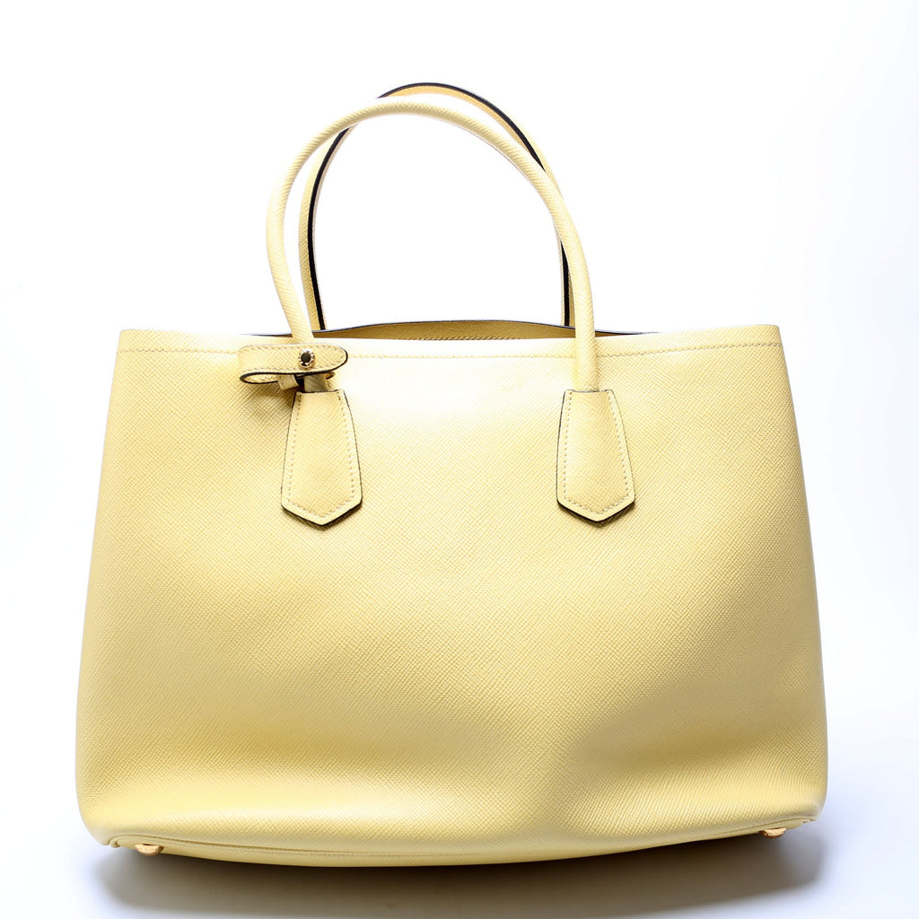 Saffiano Cuir Double Large Yellow