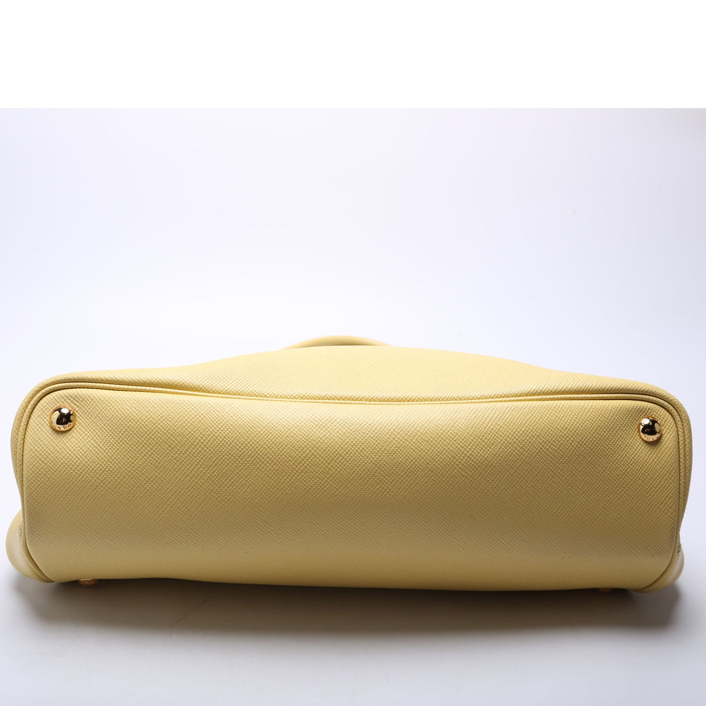 Saffiano Cuir Double Large Yellow