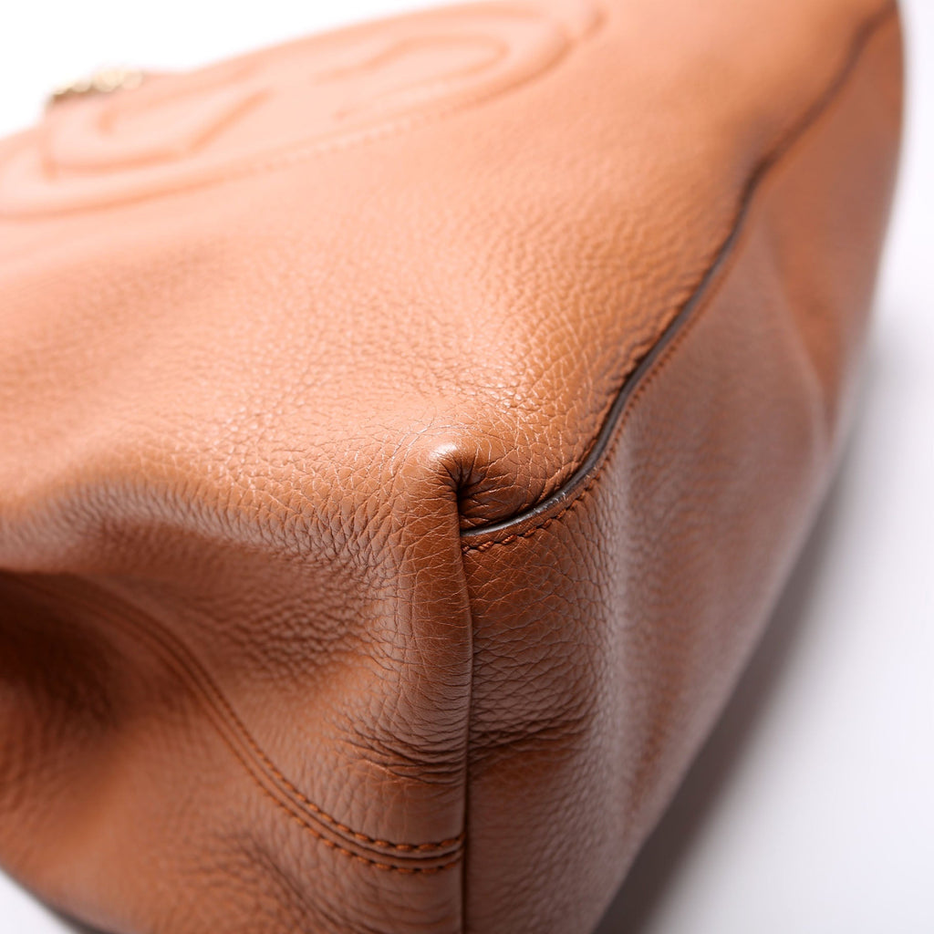 308982 Soho Leather Shoulder Medium Brown