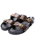 Bom Dia Flat Mules Monogram Size 41 Brown
