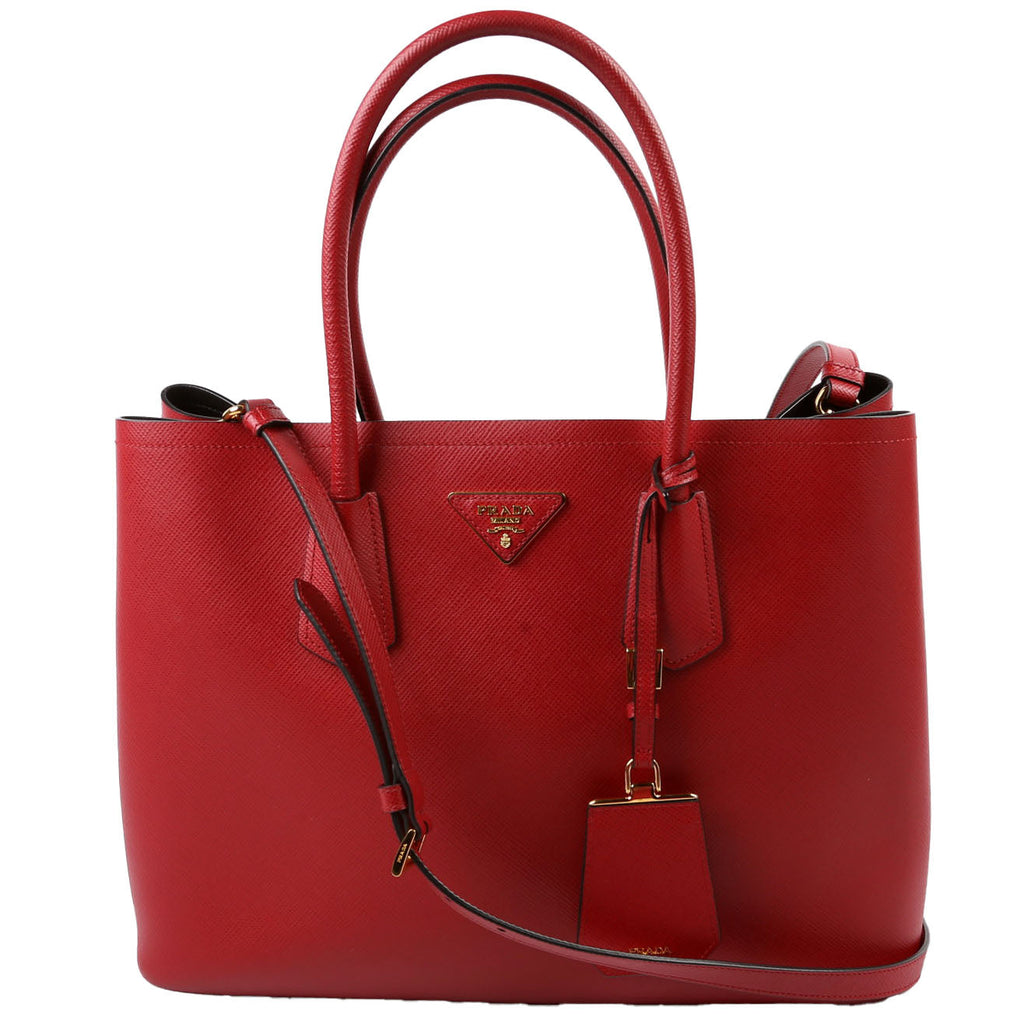 Saffiano Cuir Double Large Red