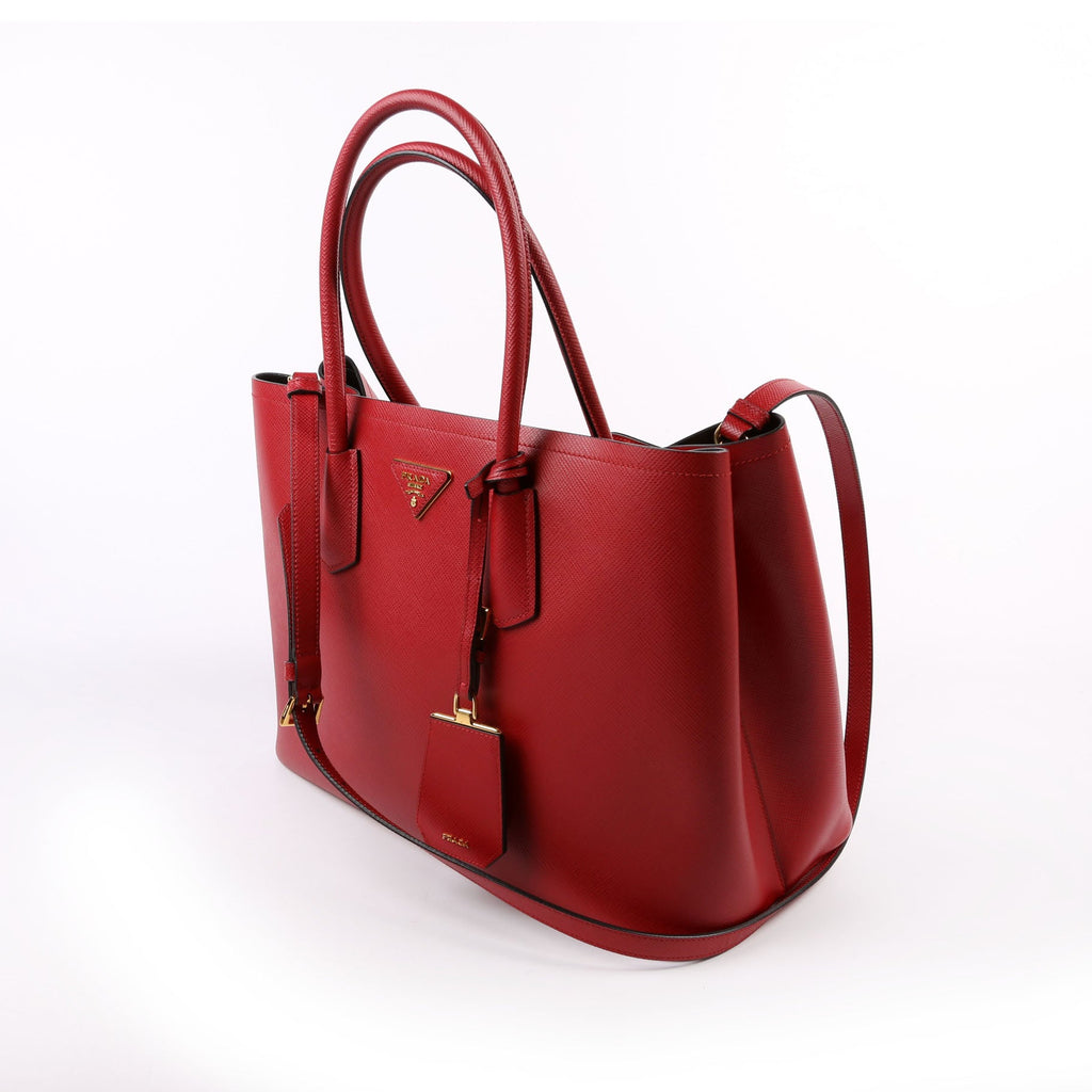 Saffiano Cuir Double Large Red