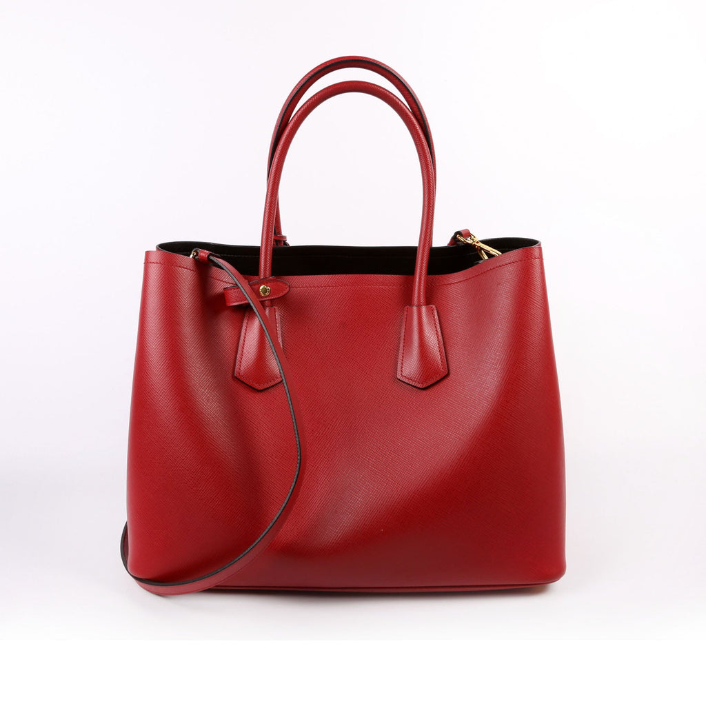 Saffiano Cuir Double Large Red