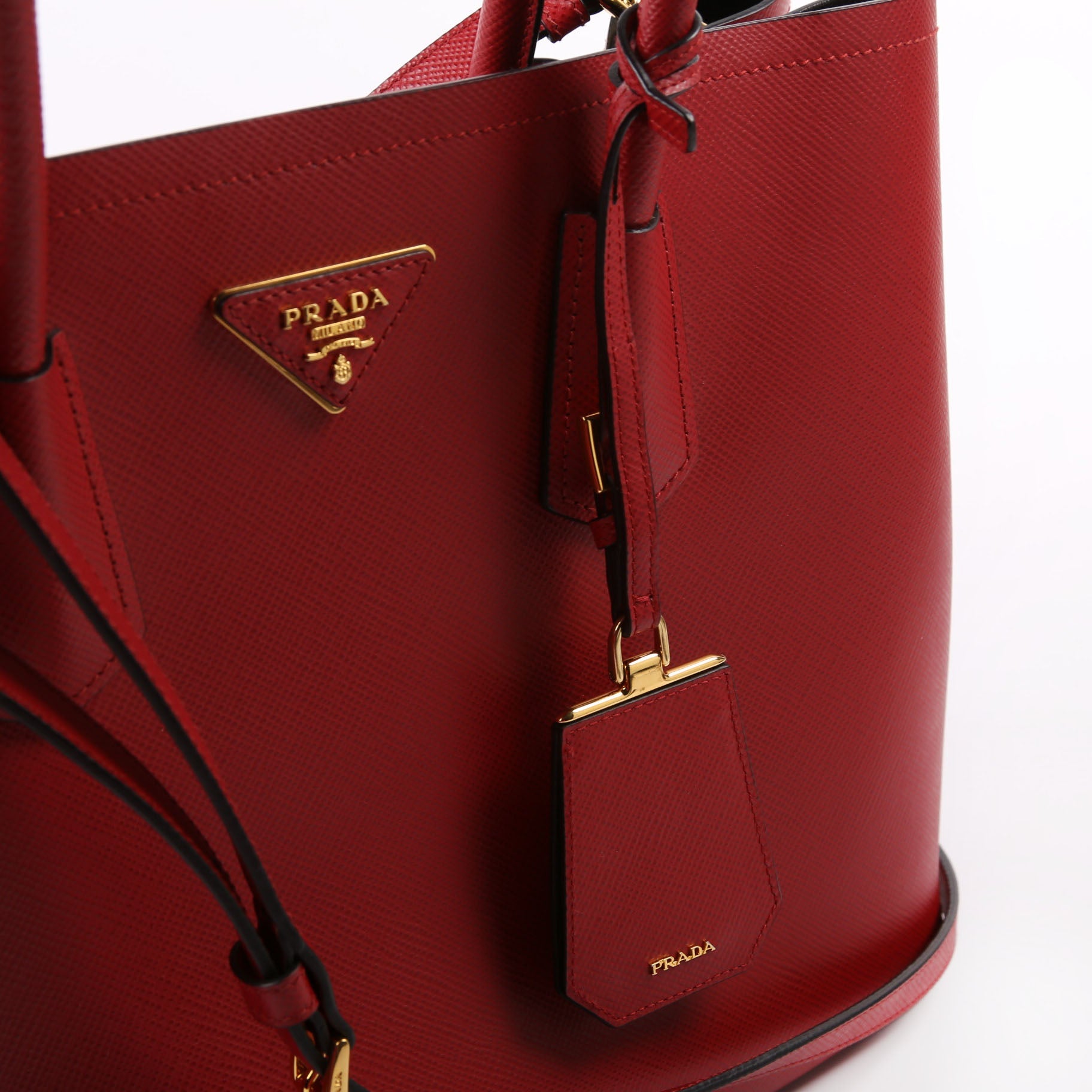 Saffiano Cuir Double Large Red