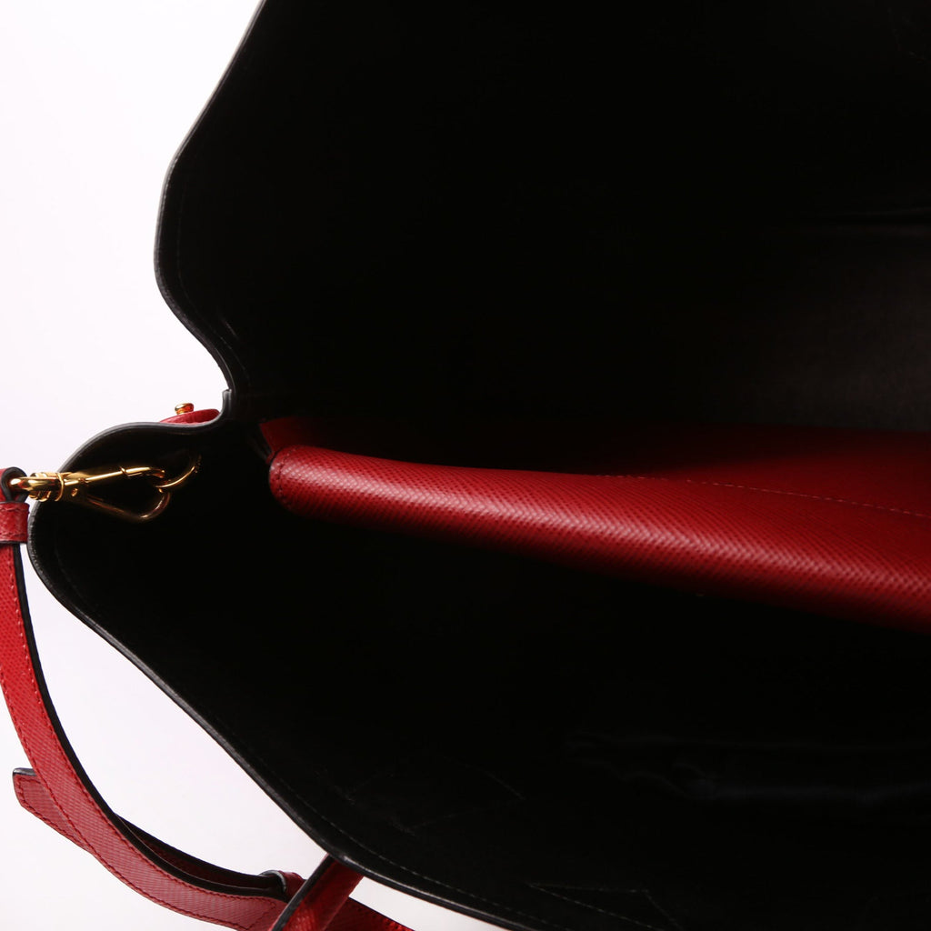 Saffiano Cuir Double Large Red