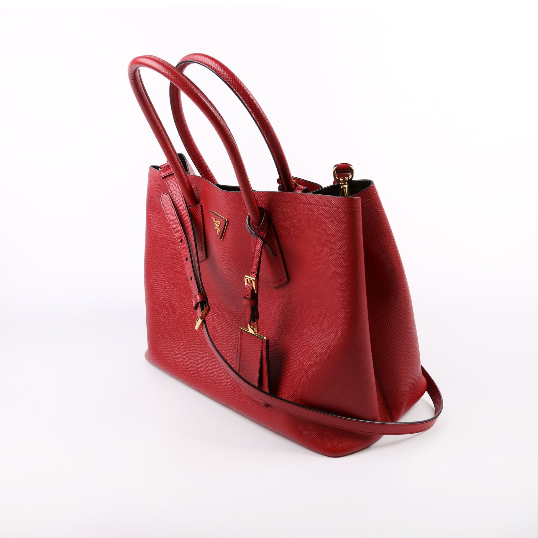 Saffiano Cuir Double Large Red