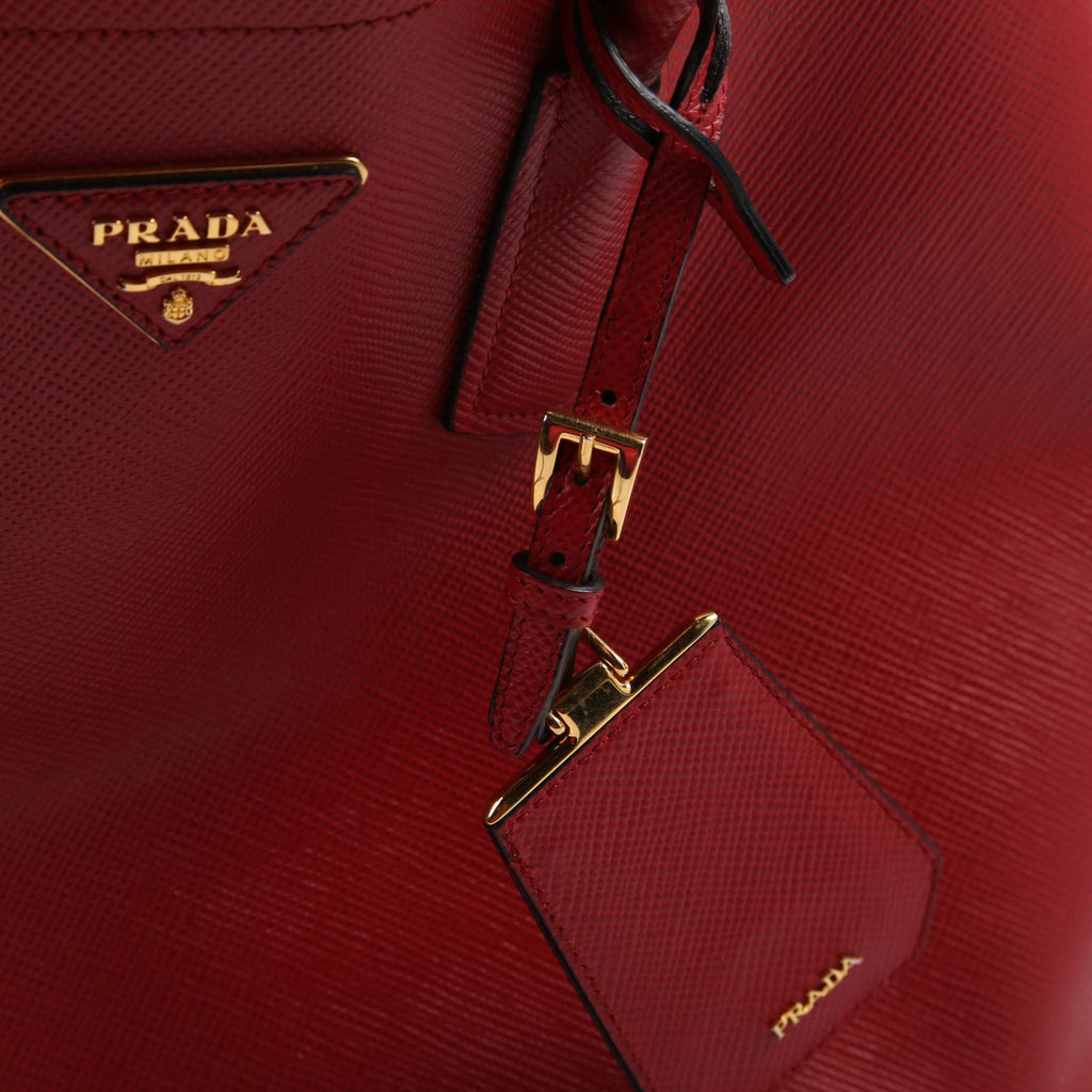 Saffiano Cuir Double Large Red
