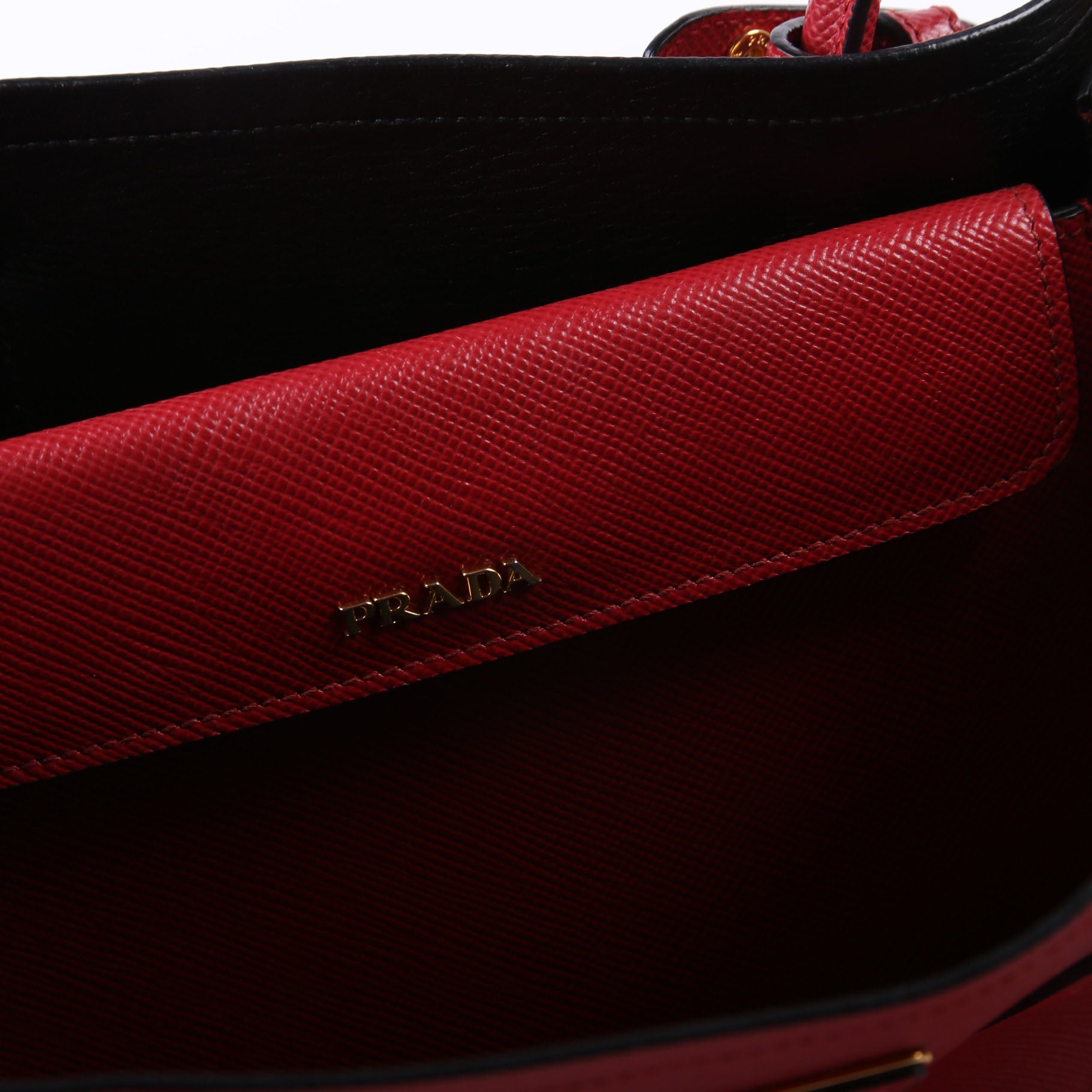 Saffiano Cuir Double Large Red