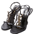 Cassandra Monogram Sandals 100MM Size 37 Black