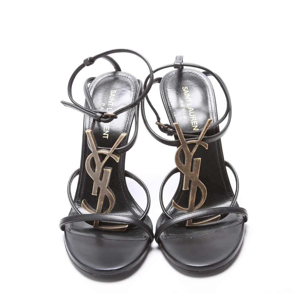 Cassandra Monogram Sandals 100MM Size 37 Black