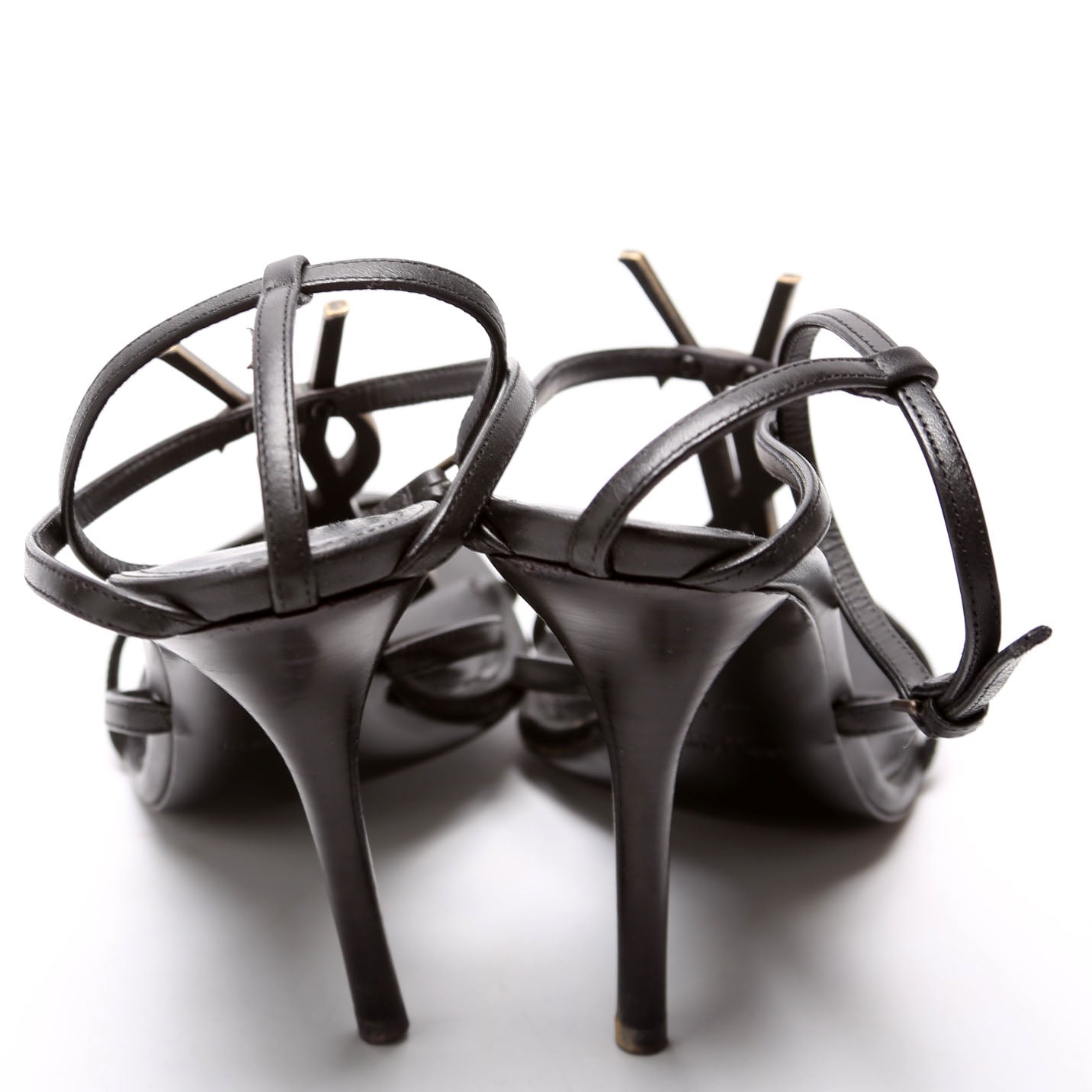 Cassandra Monogram Sandals 100MM Size 37 Black