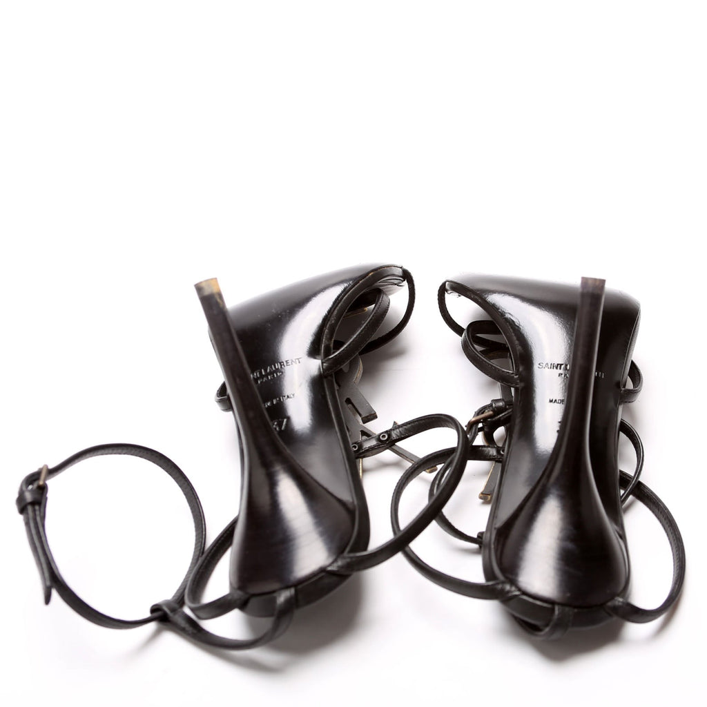 Cassandra Monogram Sandals 100MM Size 37 Black