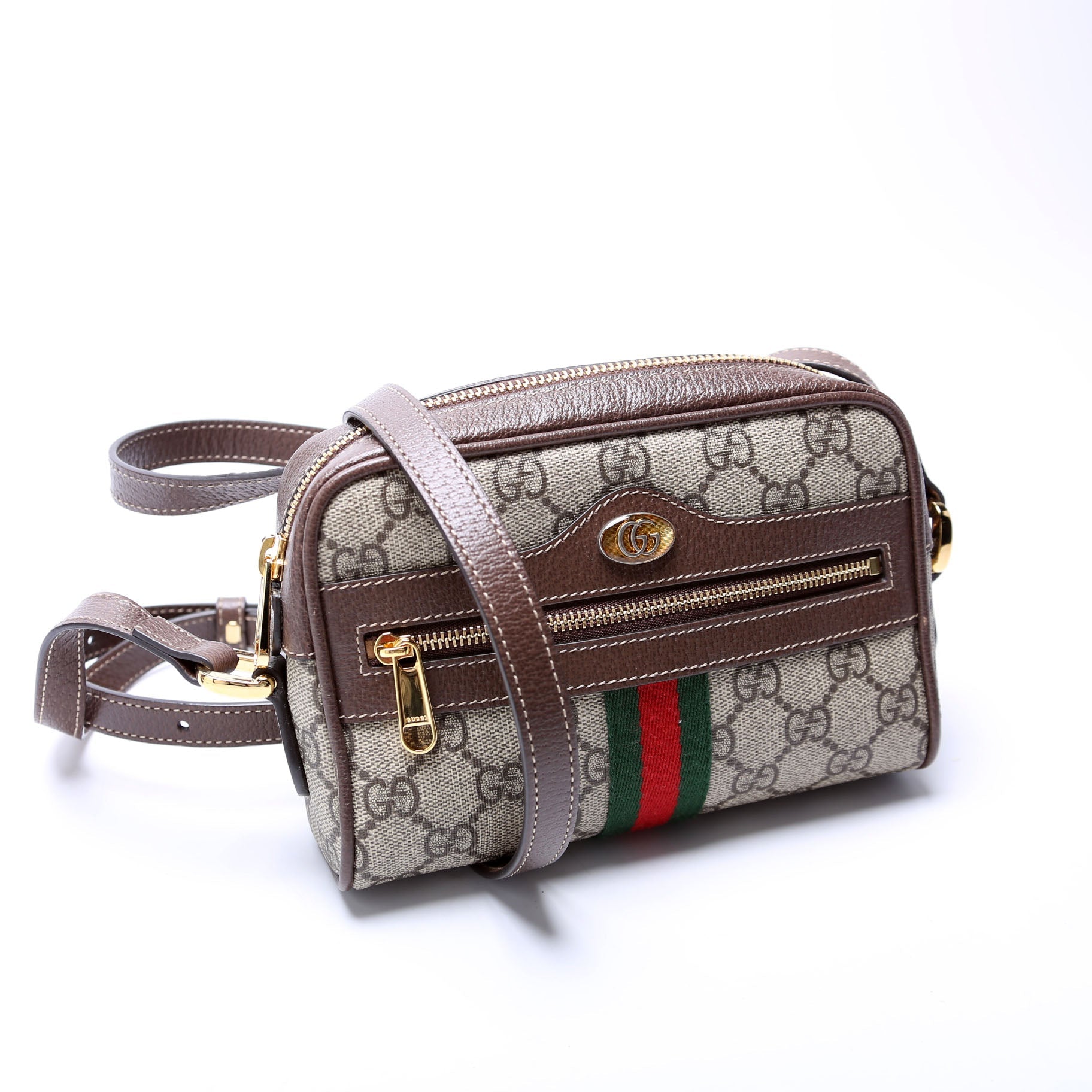 Gucci 517350 Ophidia Small Shoulder Bag Brown