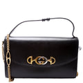 572375 Zumi Calfskin Mini Shoulder Bag Black