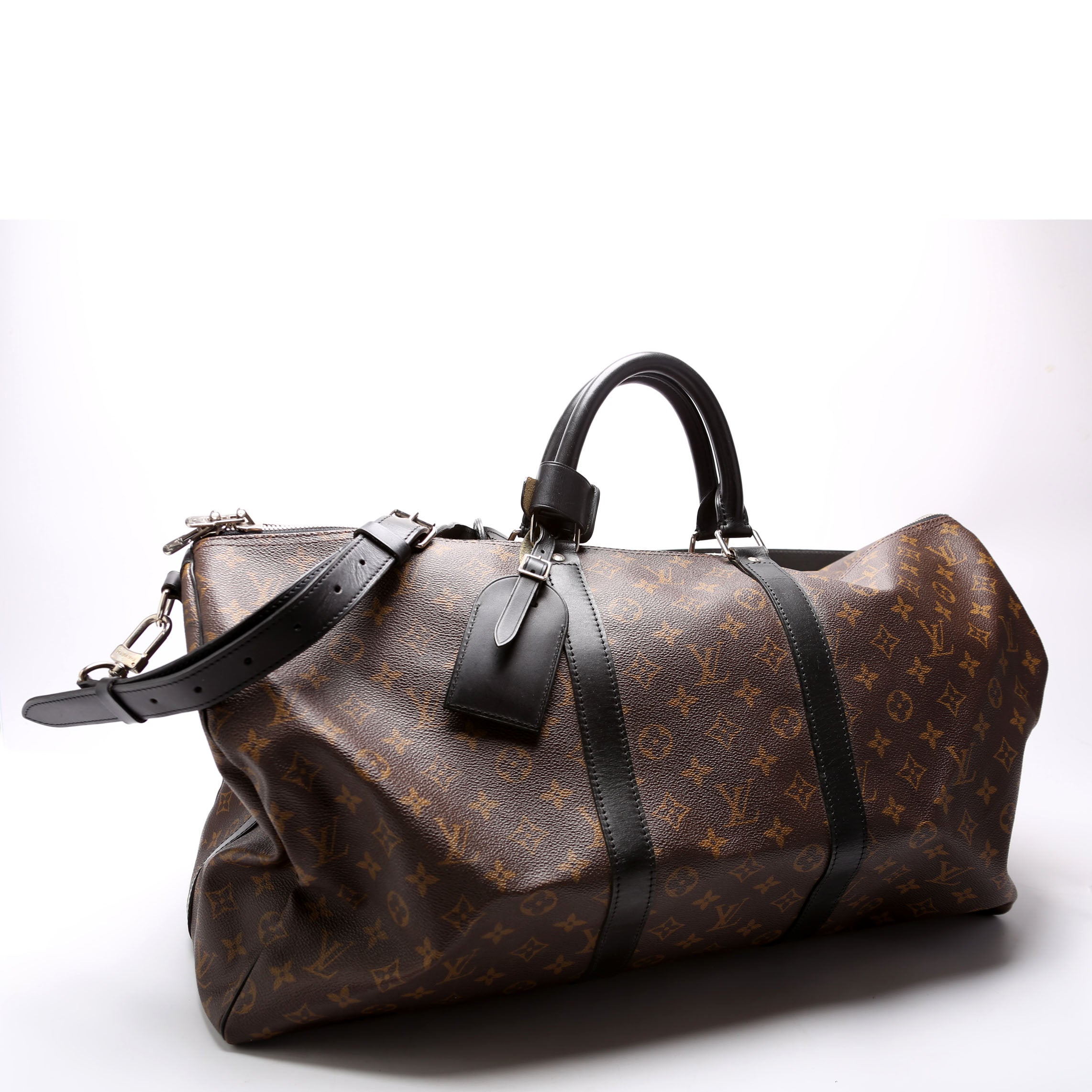 Keepall 55 Bandouliere Macassar Monogram