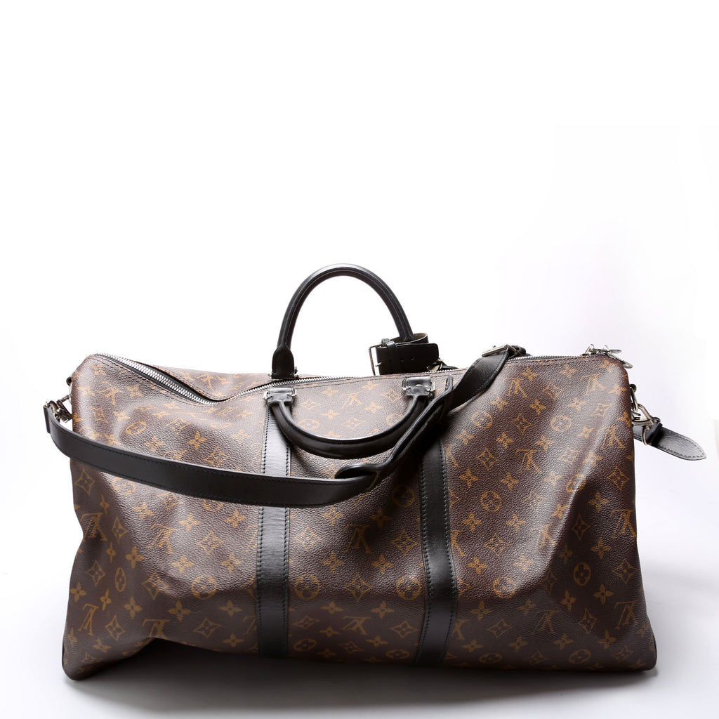 Keepall 55 Bandouliere Macassar Monogram