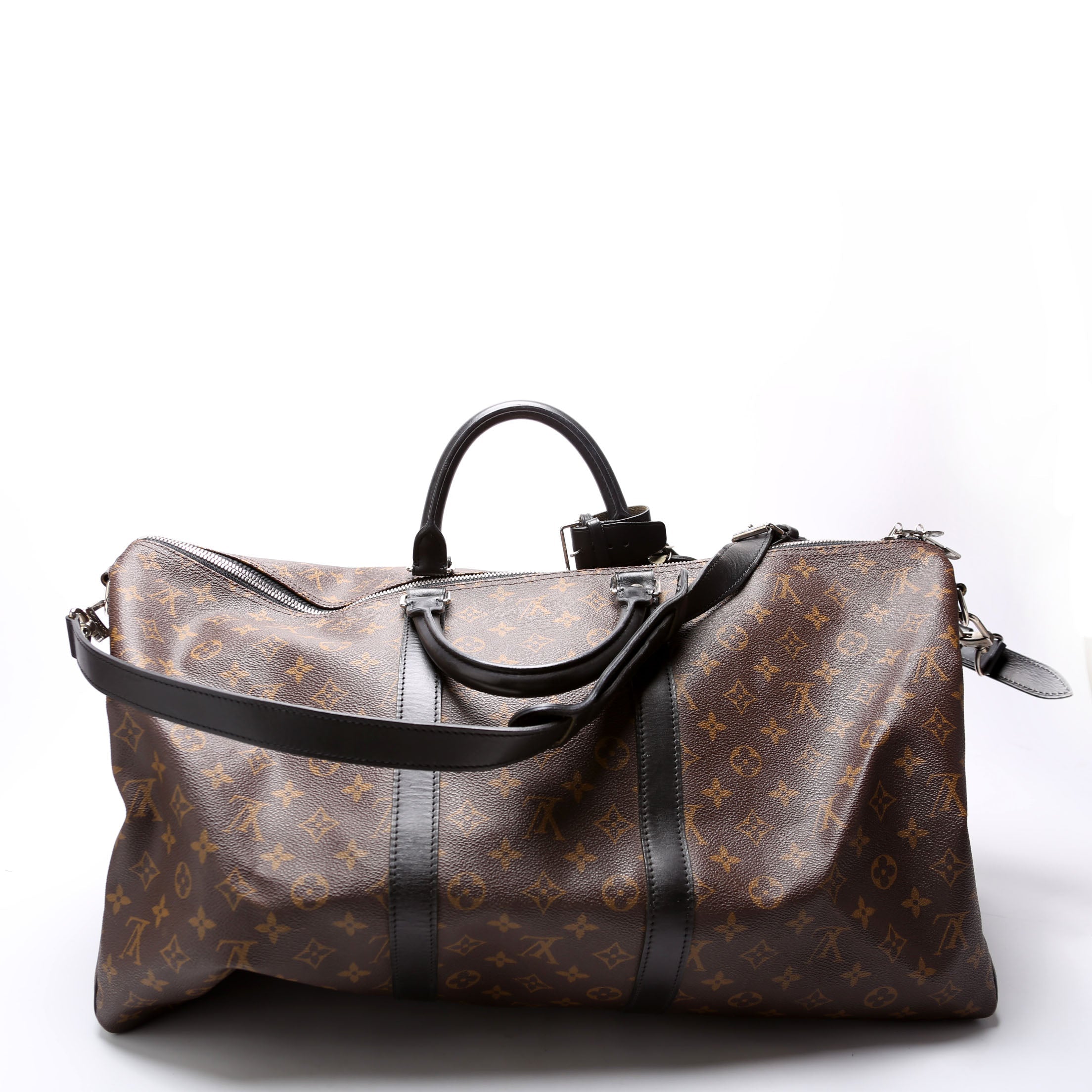 Keepall 55 Bandouliere Macassar Monogram
