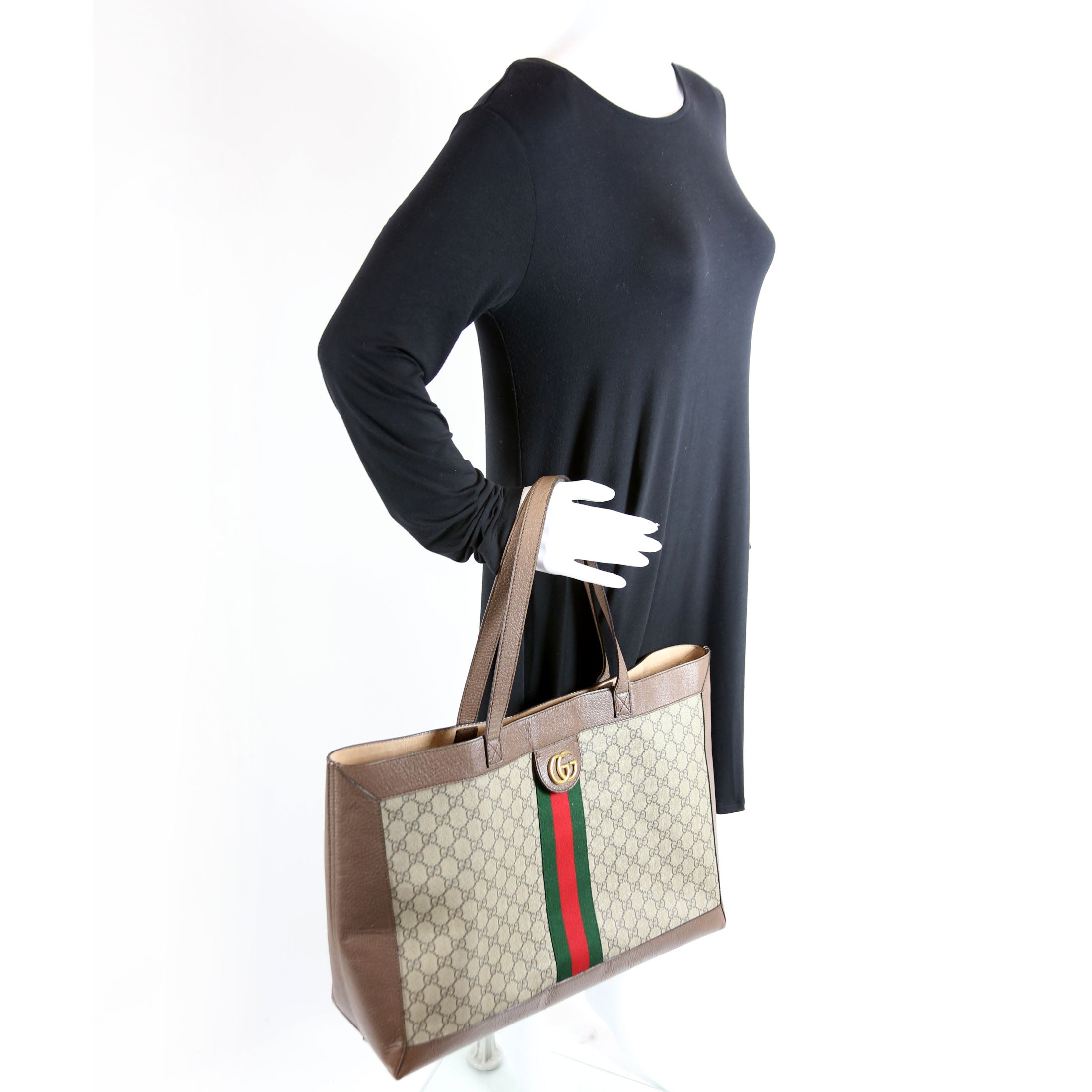 547947 Ophidia Soft GG Supreme Medium Tote Brown