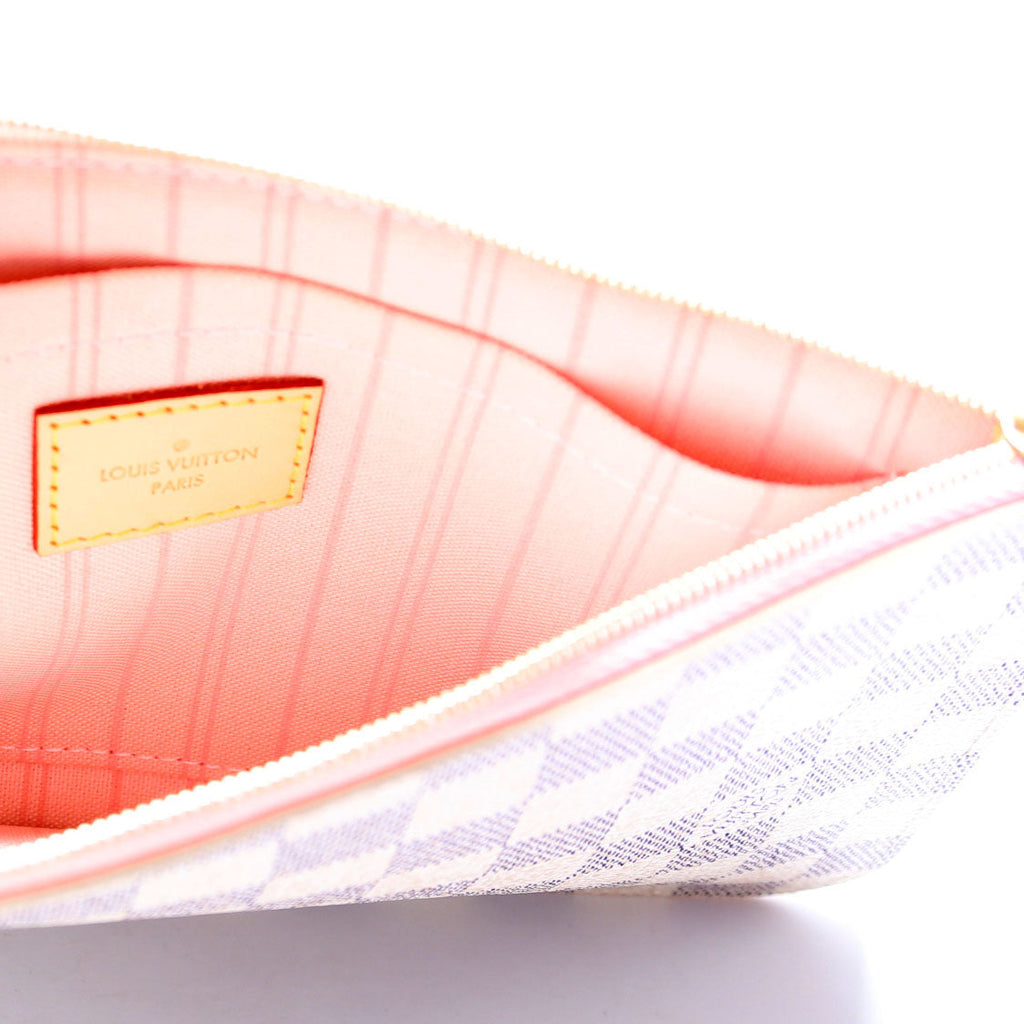 Pochette Only Damier Azur Neverfull Pink