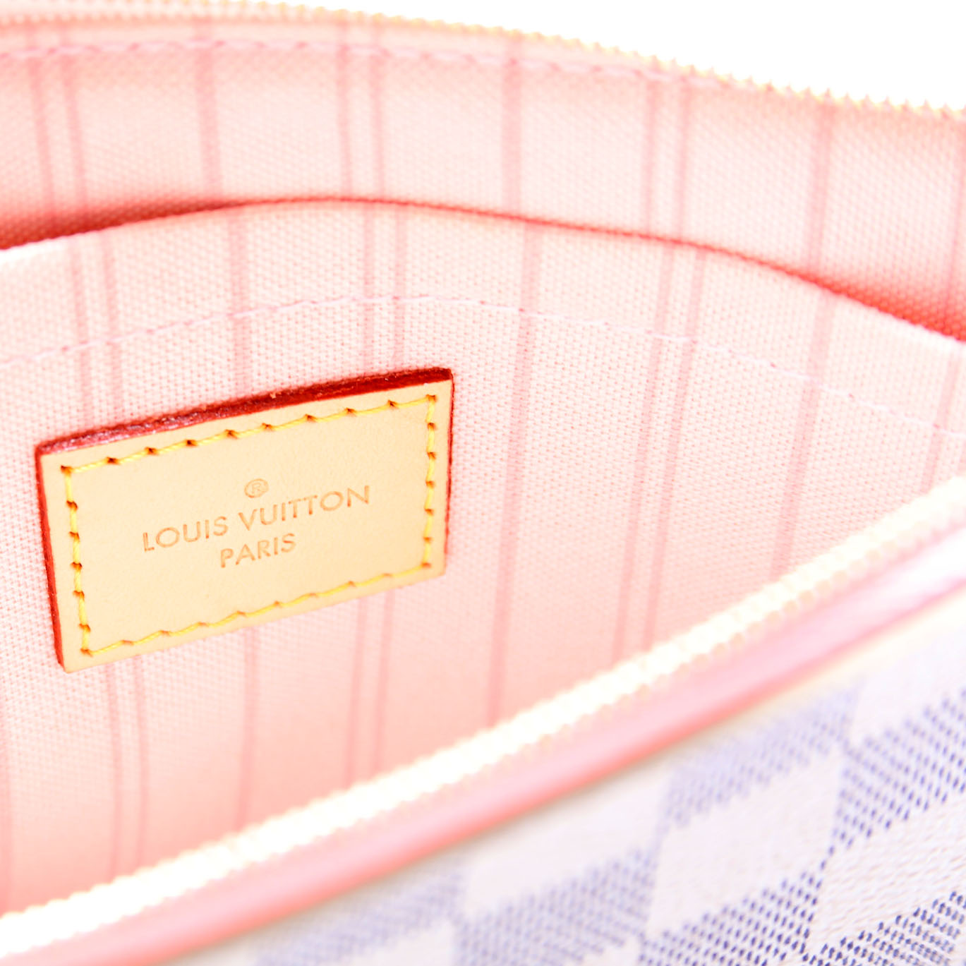 Pochette Only Damier Azur Neverfull Pink