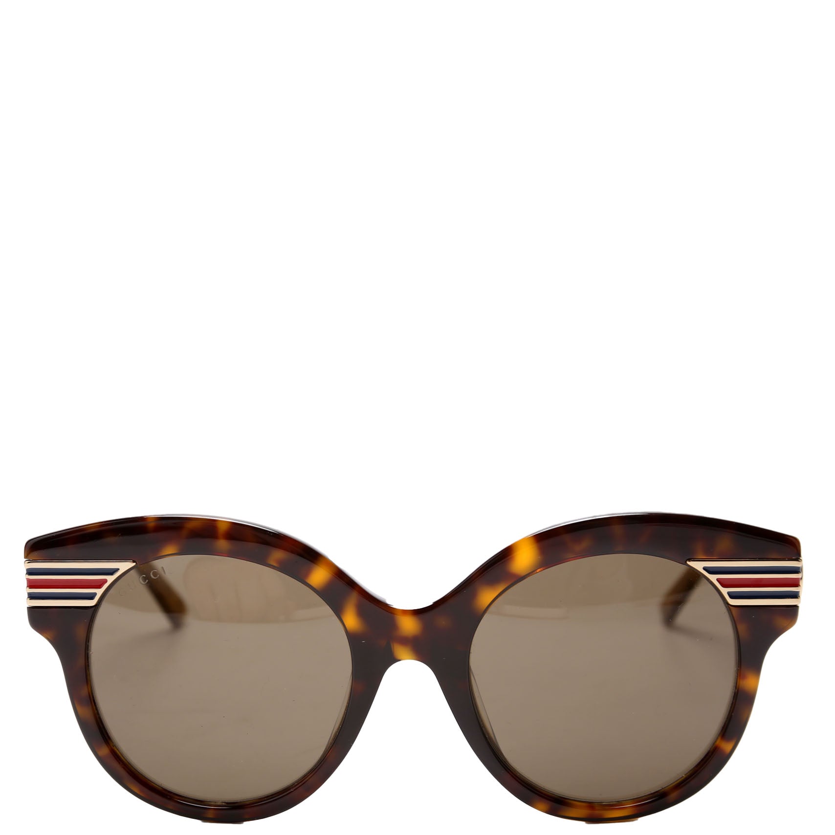 GG028SA Web-Stripe Sunglasses Brown