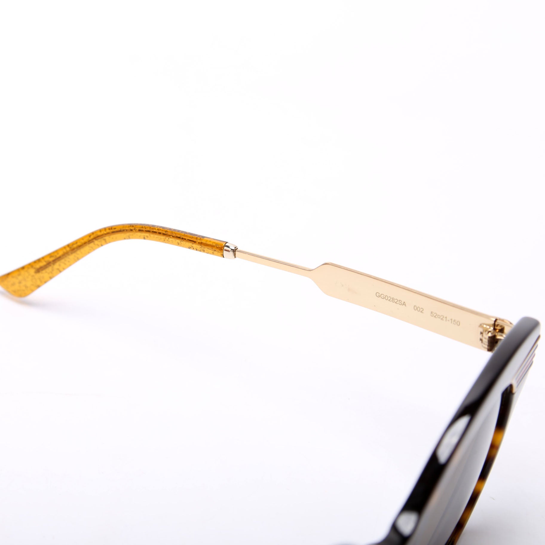 GG028SA Web-Stripe Sunglasses Brown