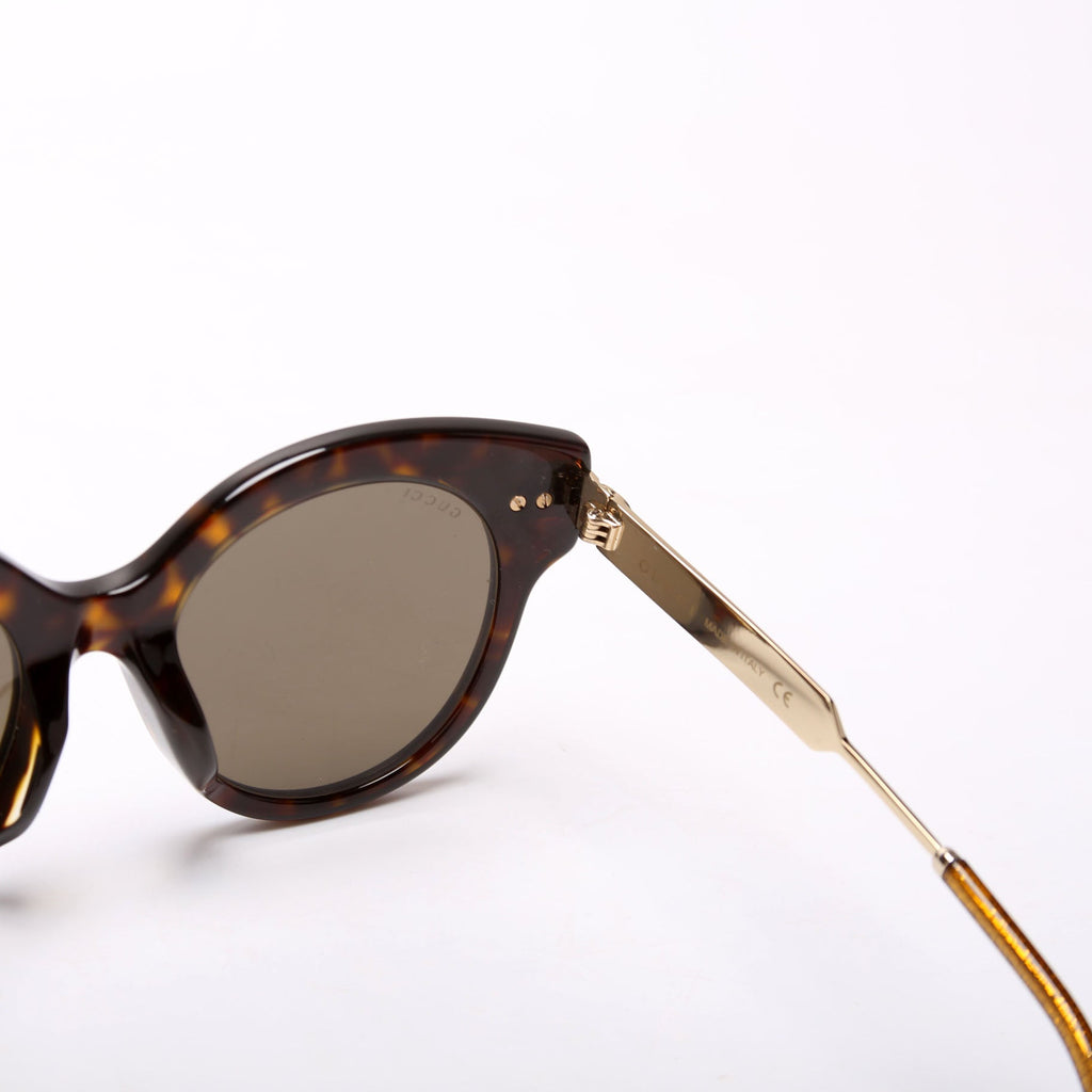 GG028SA Web-Stripe Sunglasses Brown