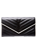 Flap Wallet Large Grain De Poudre 372264 Black/White