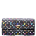 Sarah Wallet Multicolor Monogram Black