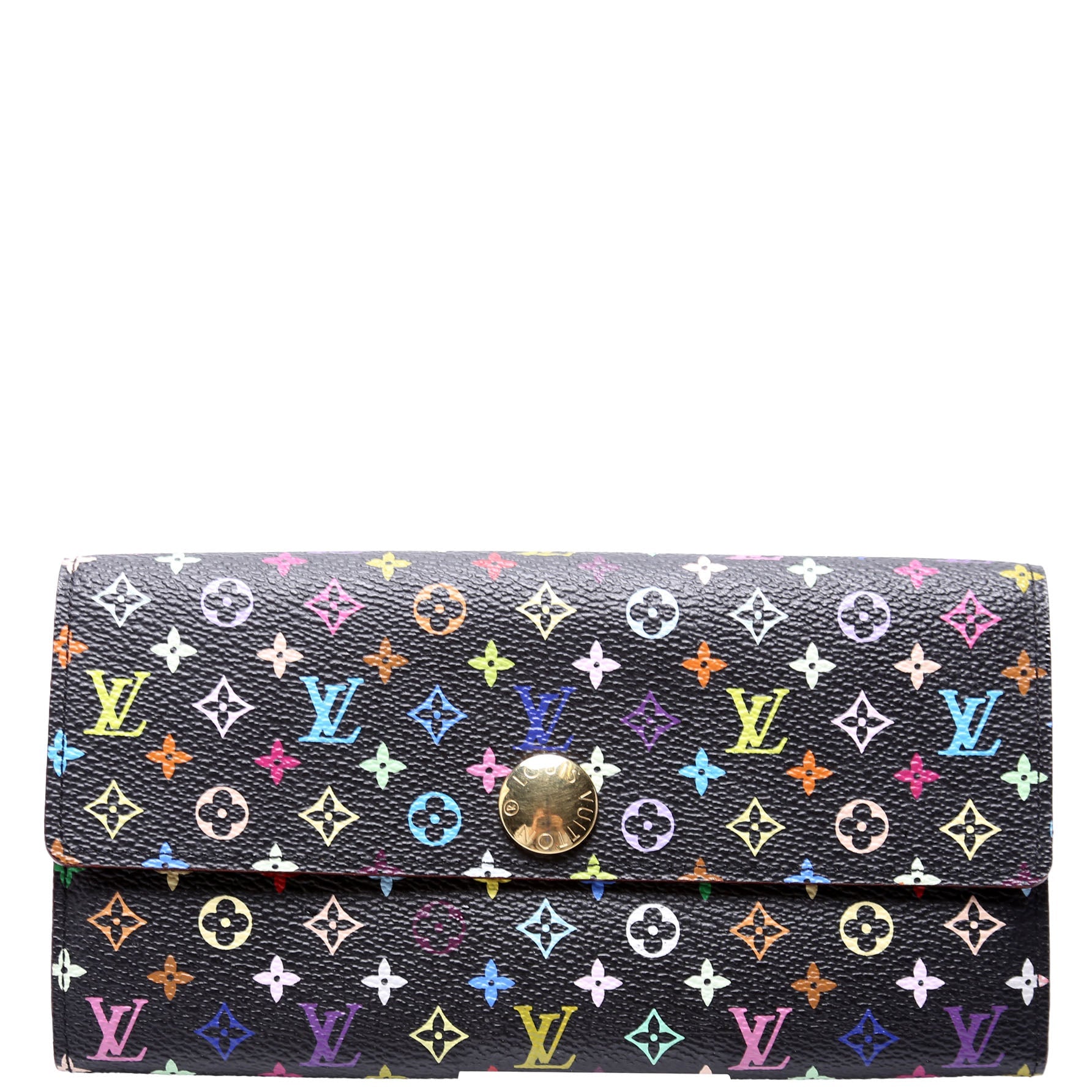 Sarah Wallet Multicolor Monogram Black