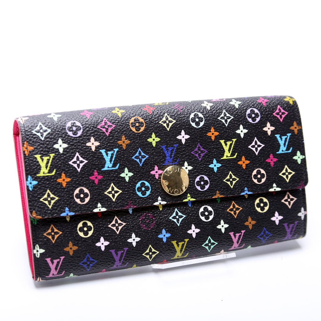 Sarah Wallet Multicolor Monogram Black