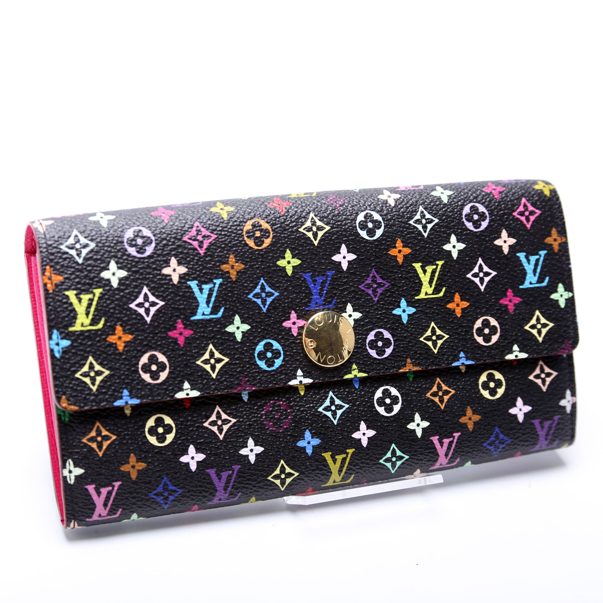 Sarah Wallet Multicolor Monogram Black
