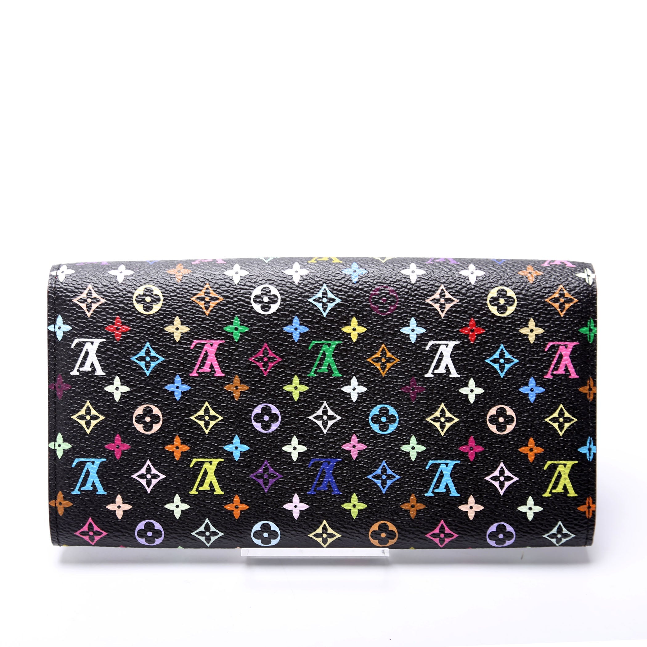 Sarah Wallet Multicolor Monogram Black