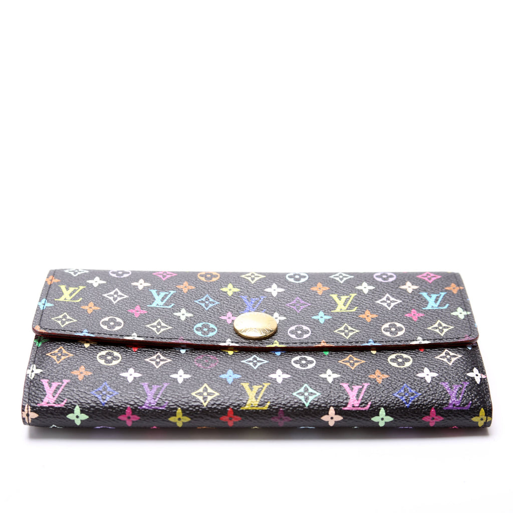 Sarah Wallet Multicolor Monogram Black