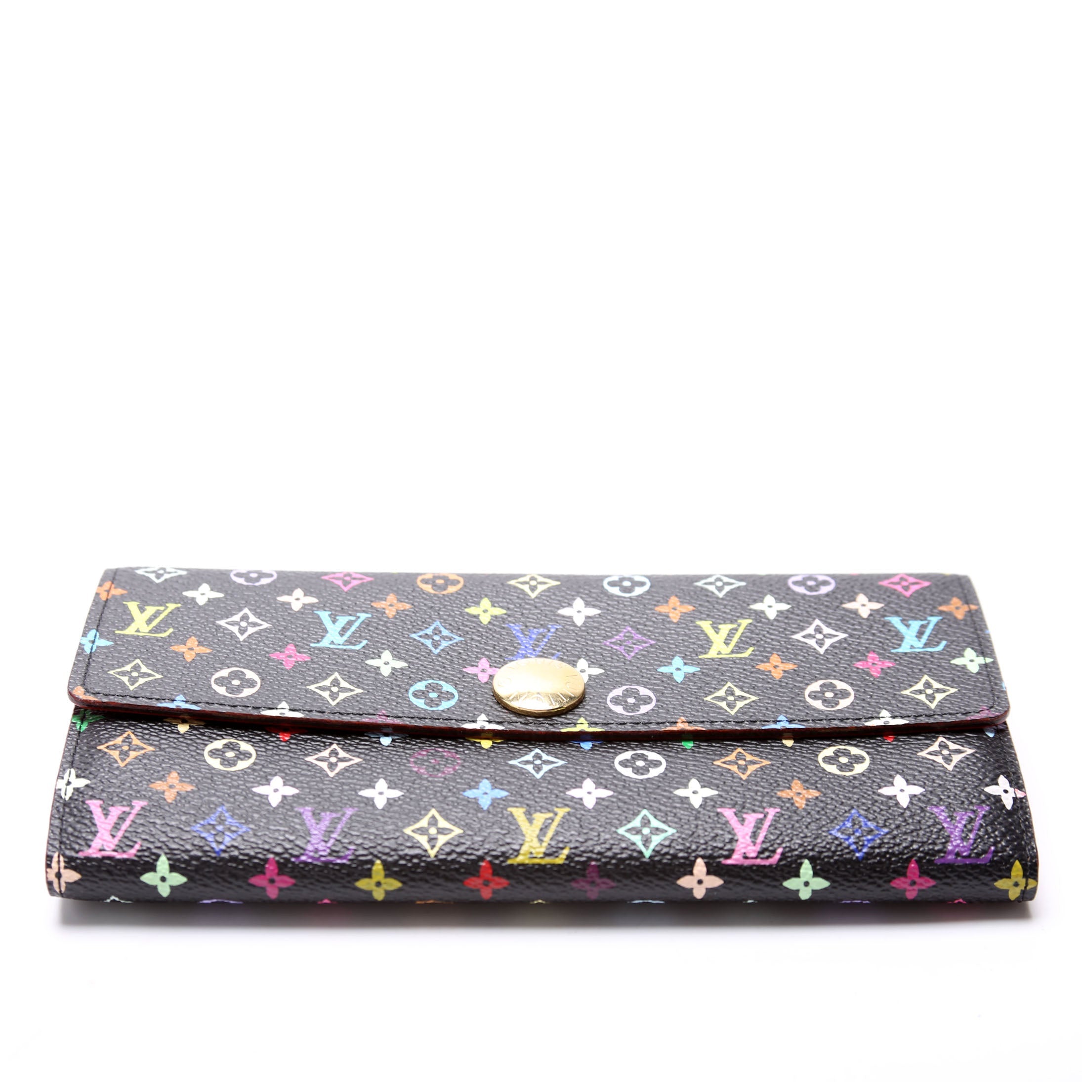 Sarah Wallet Multicolor Monogram Black