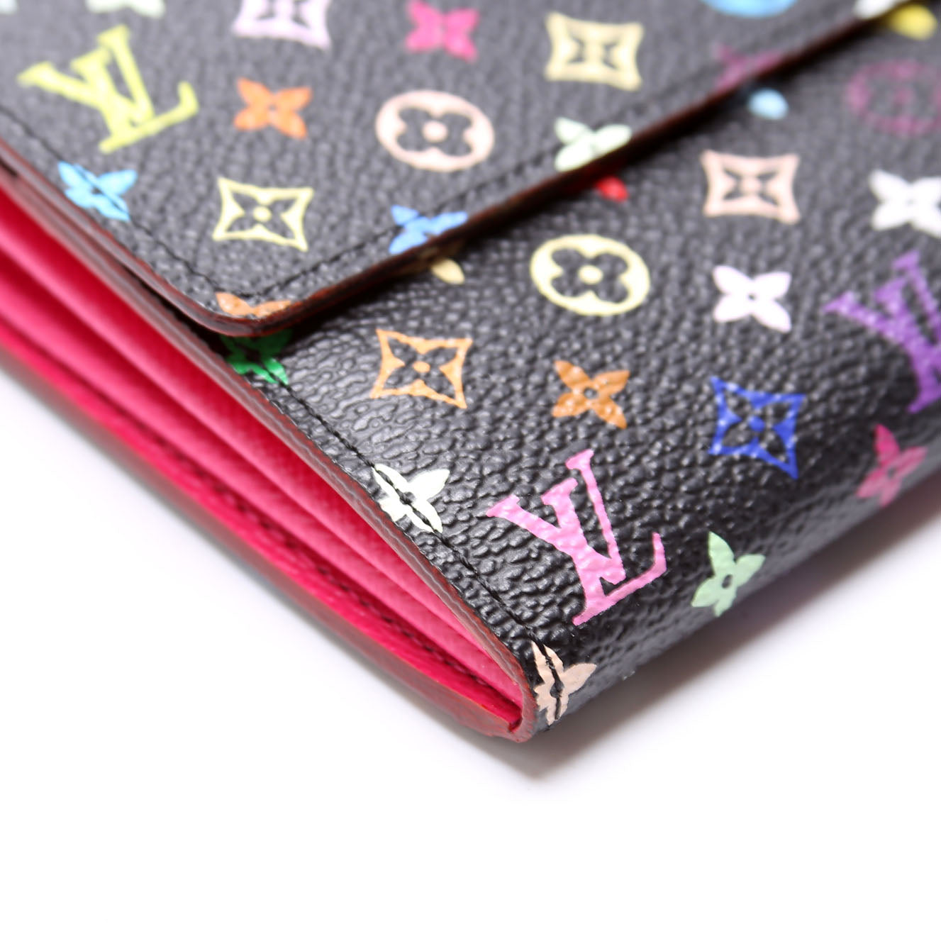 Sarah Wallet Multicolor Monogram Black