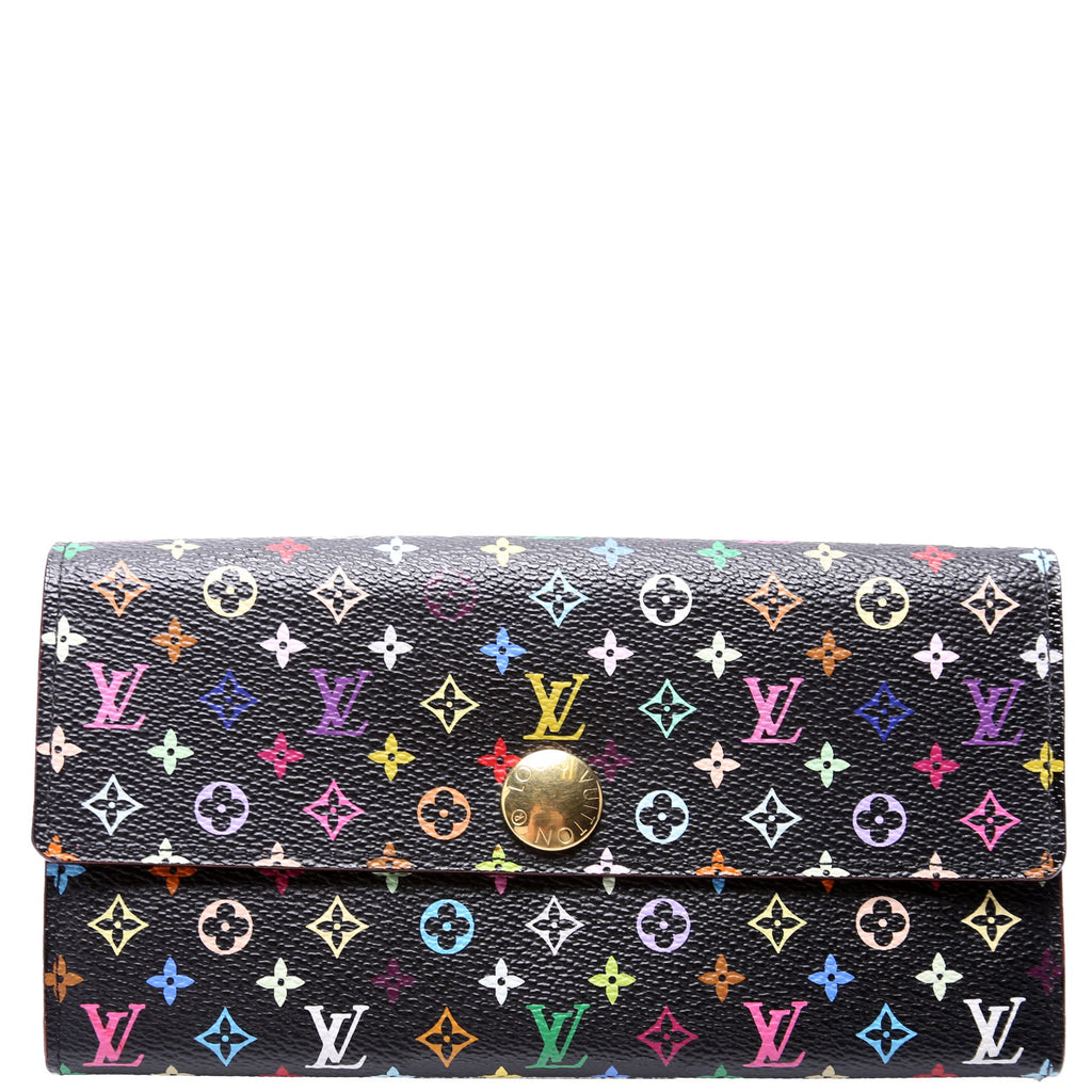 Sarah Wallet Multicolor Monogram Black