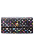 Sarah Wallet Multicolor Monogram Black