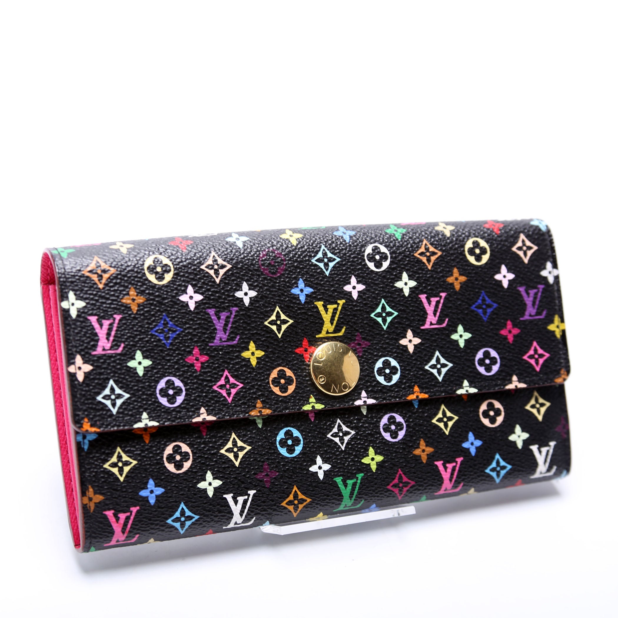 Sarah Wallet Multicolor Monogram Black