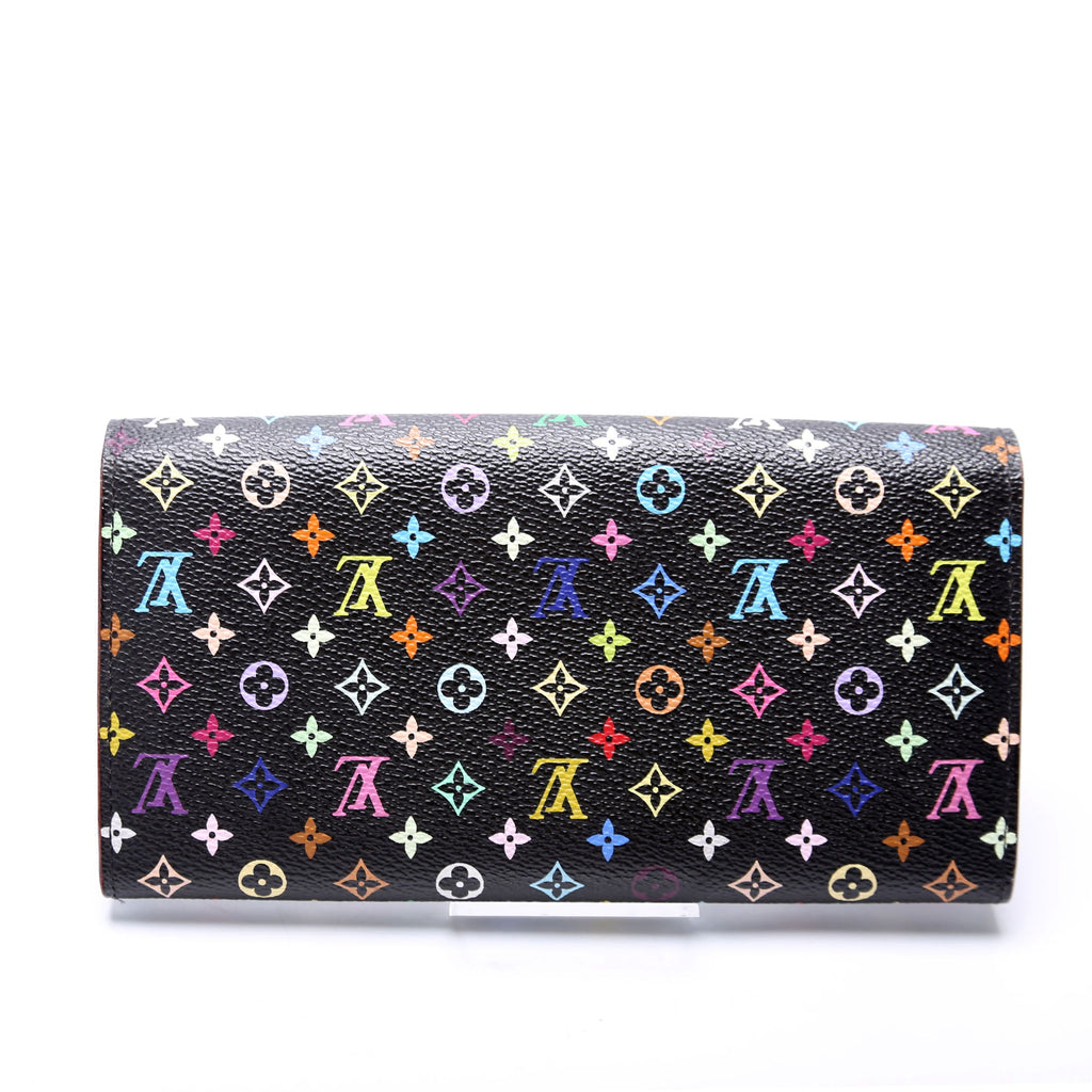 Sarah Wallet Multicolor Monogram Black