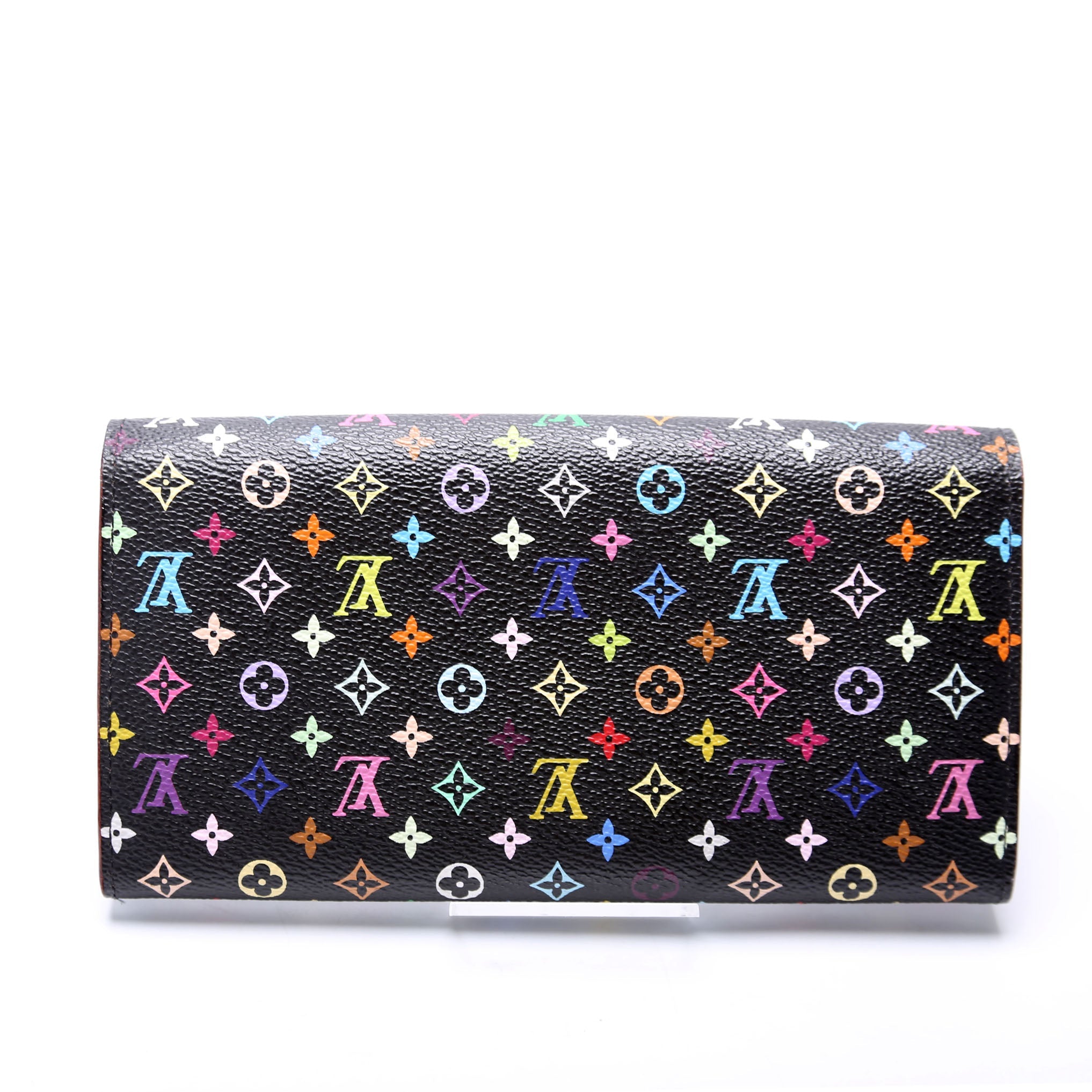 Sarah Wallet Multicolor Monogram Black