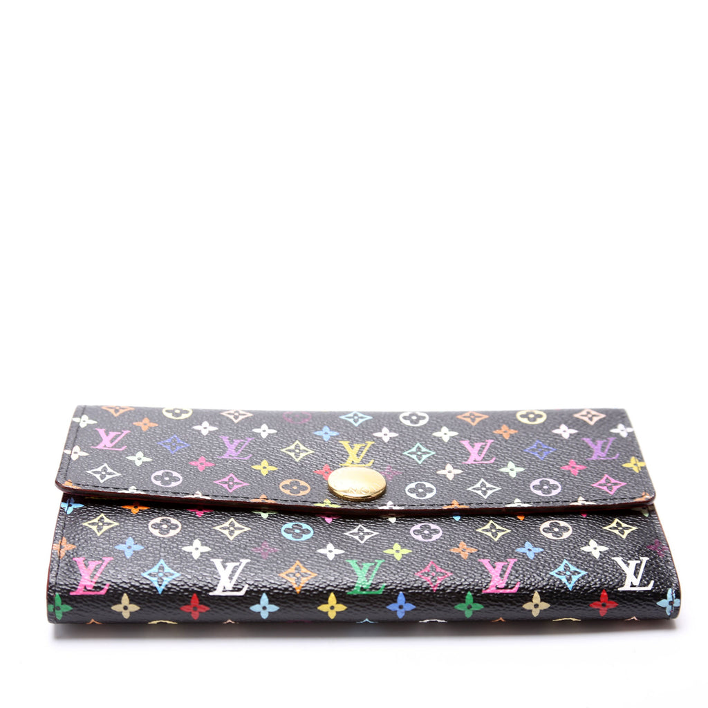 Sarah Wallet Multicolor Monogram Black
