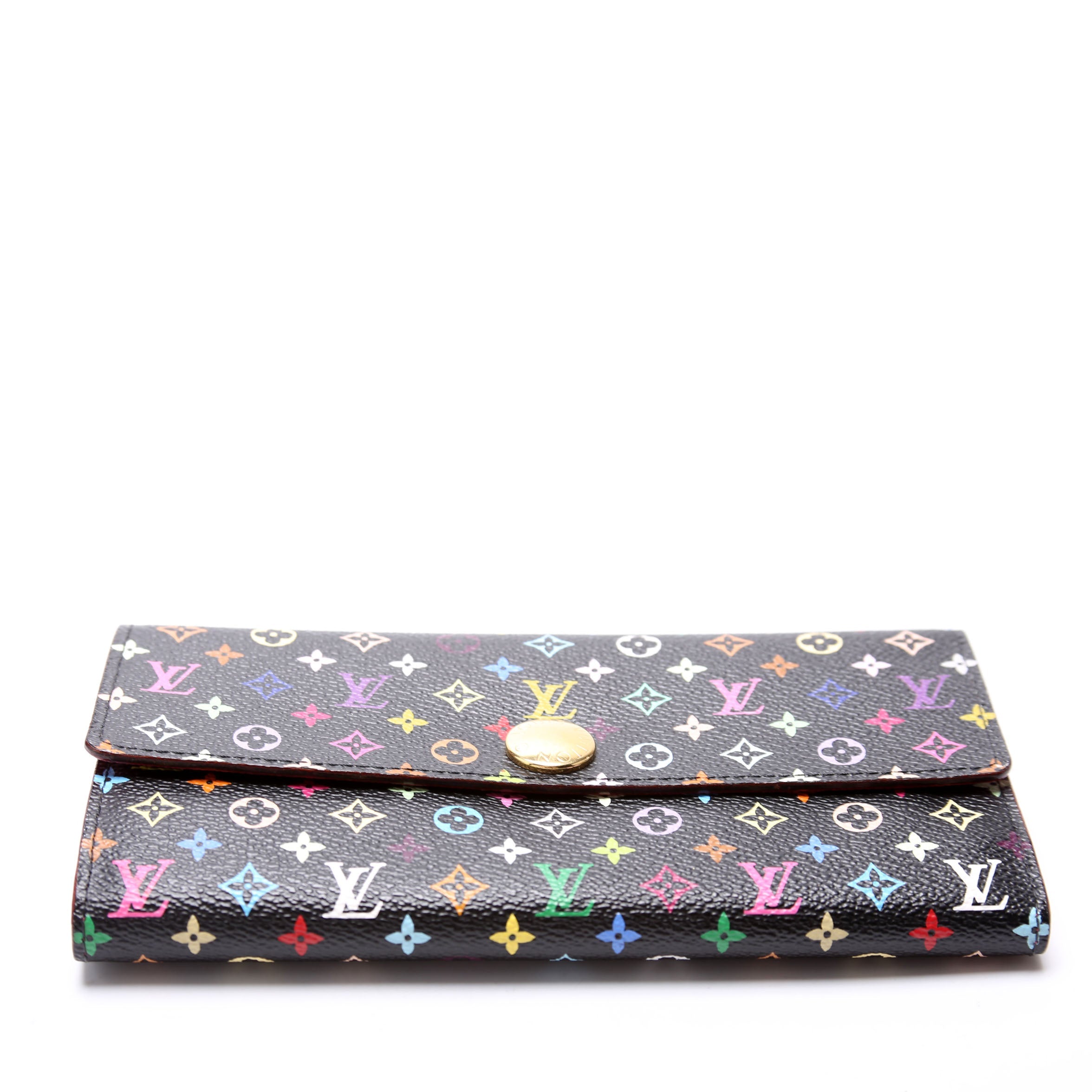 Sarah Wallet Multicolor Monogram Black