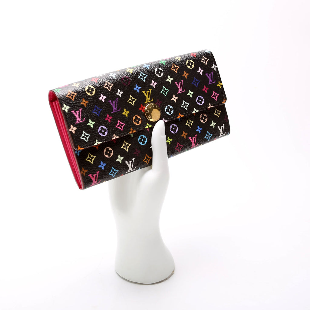 Sarah Wallet Multicolor Monogram Black