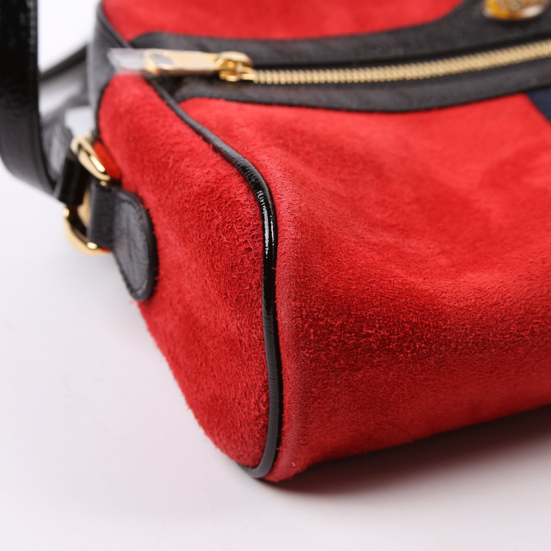 Gucci 517080 Ophidia Suede Small Crossbody Red