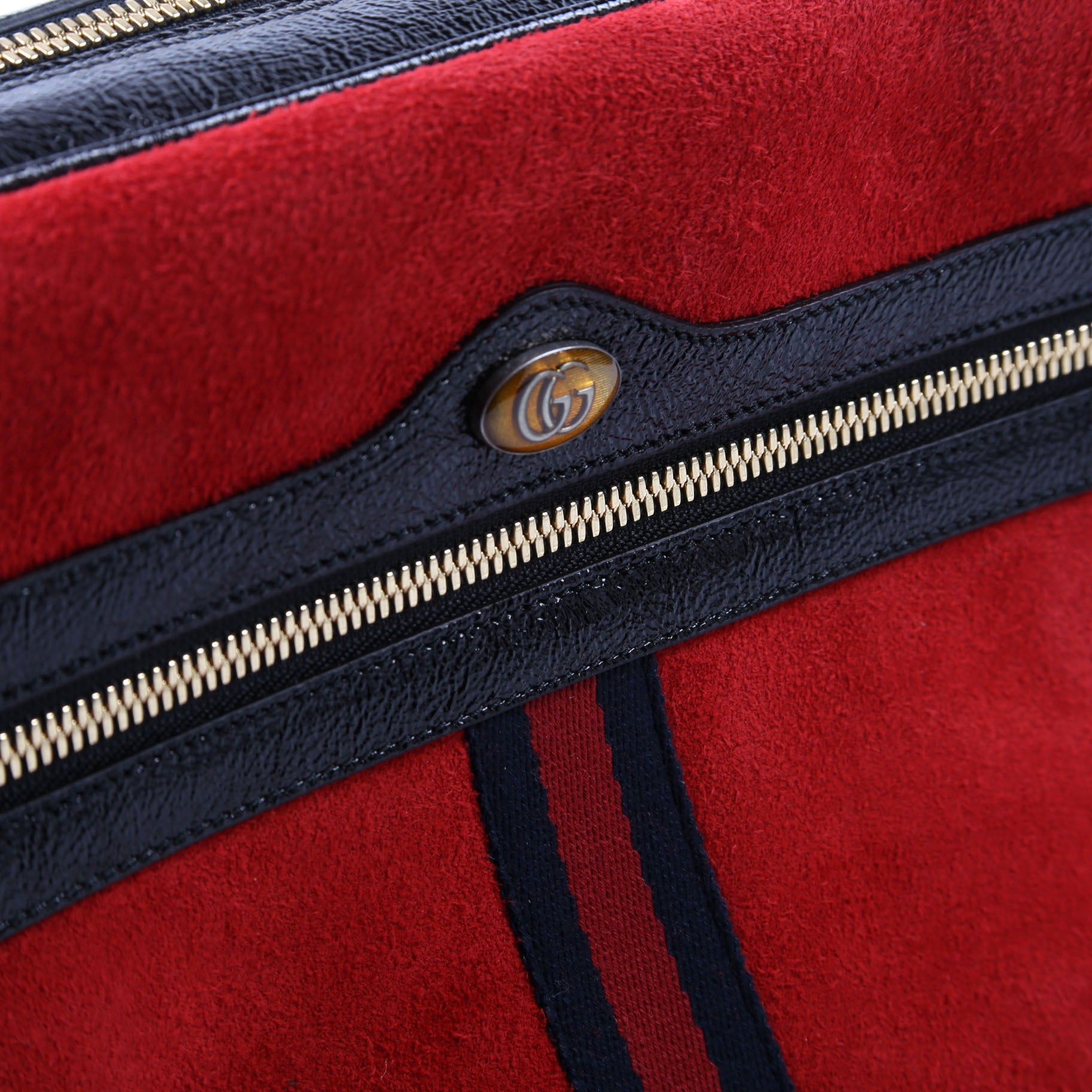 Gucci 517080 Ophidia Suede Small Crossbody Red